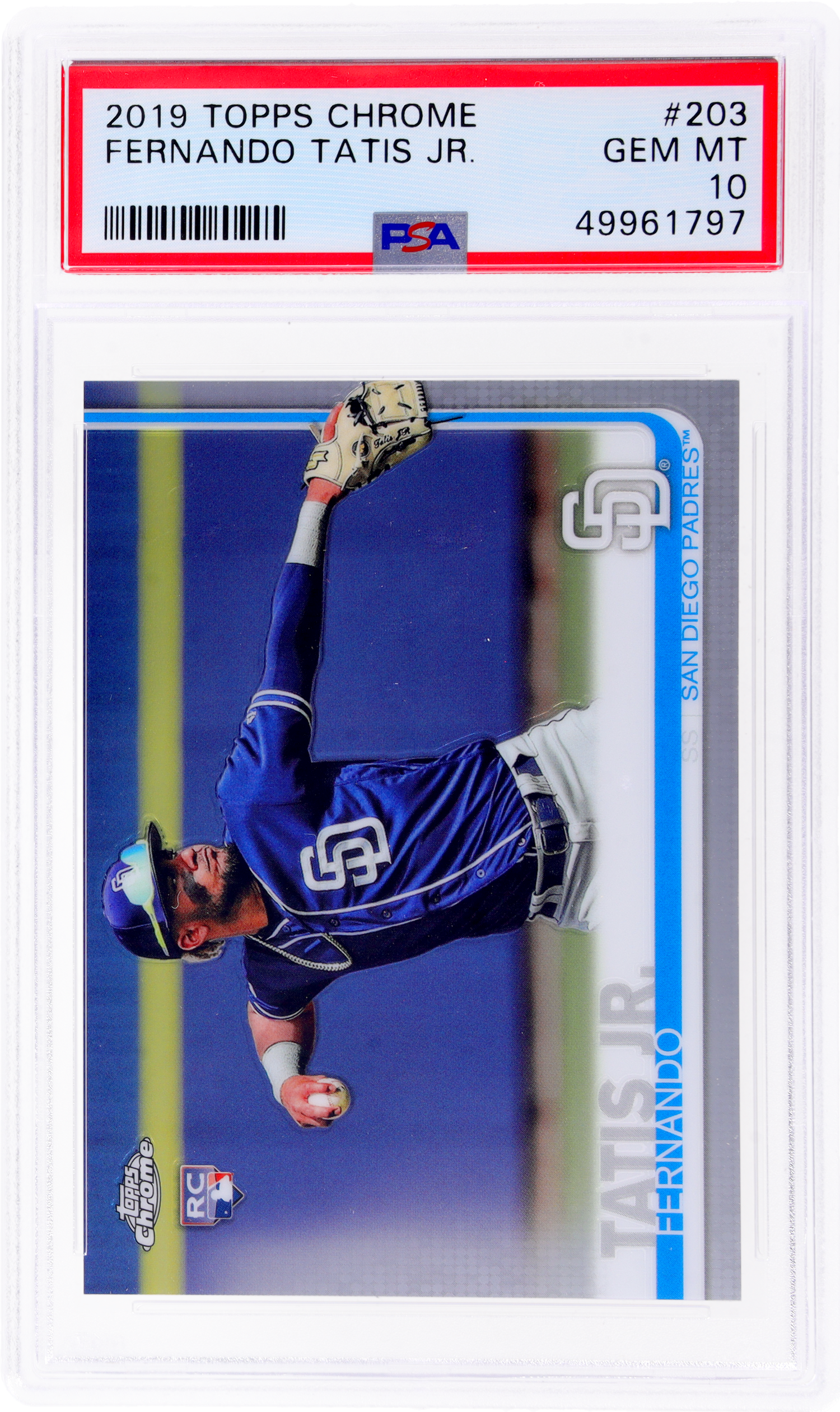 2019 Topps Chrome #203 Fernando Tatis Jr. PSA 10