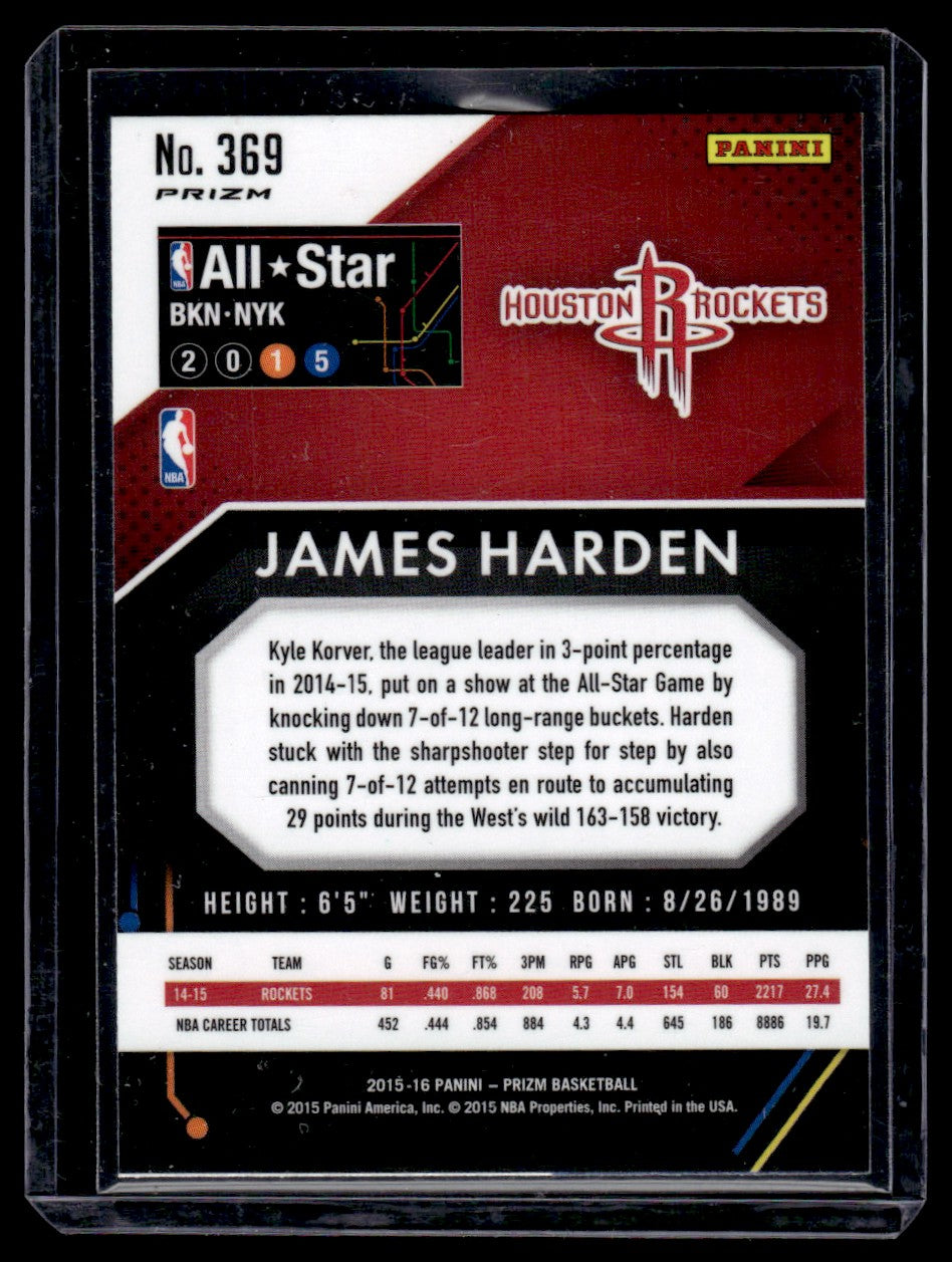 2015 Panini Prizm James Harden All-Star Team Orange Prizm