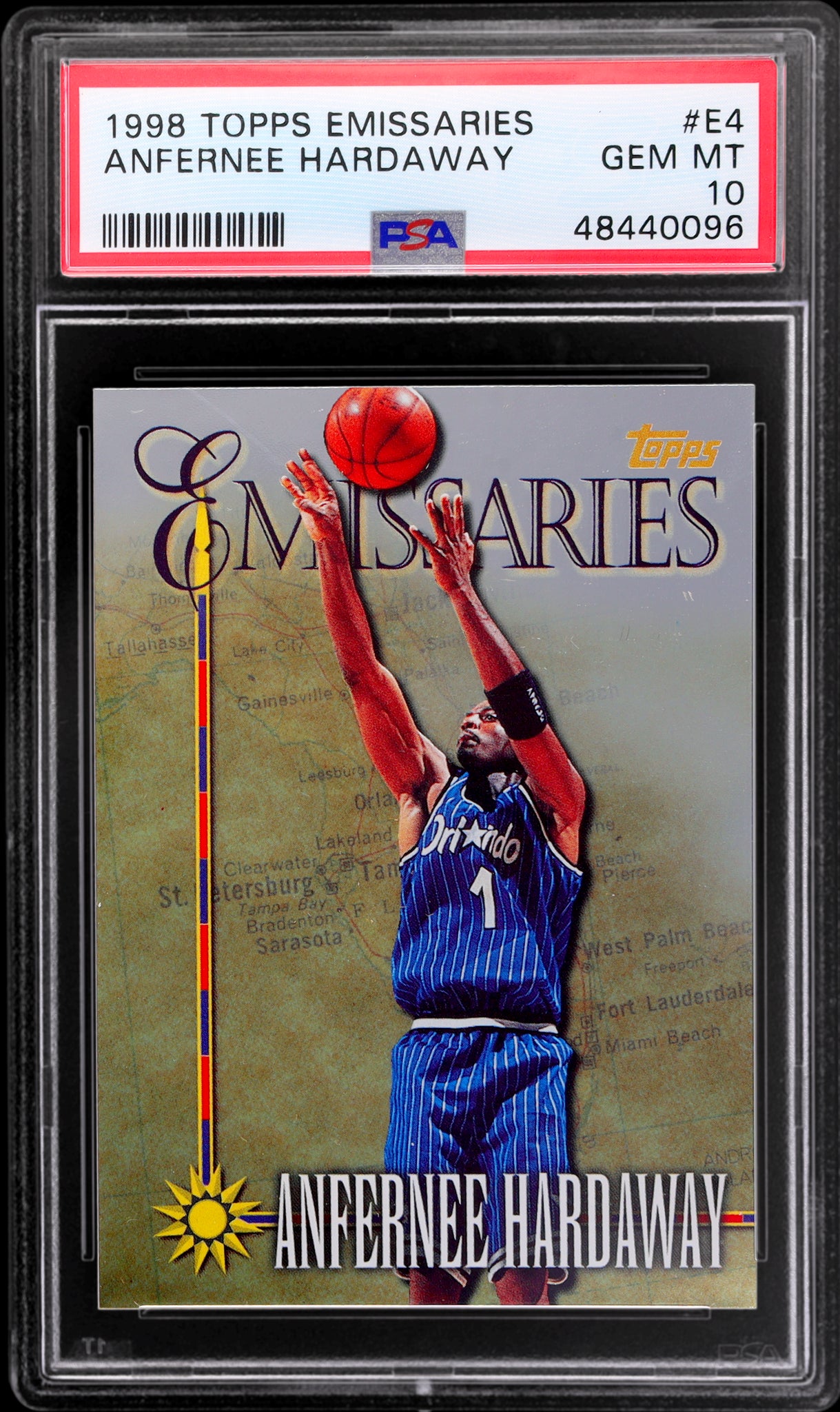 1998 Topps #E4 Anfernee Hardaway Emissaries PSA 10