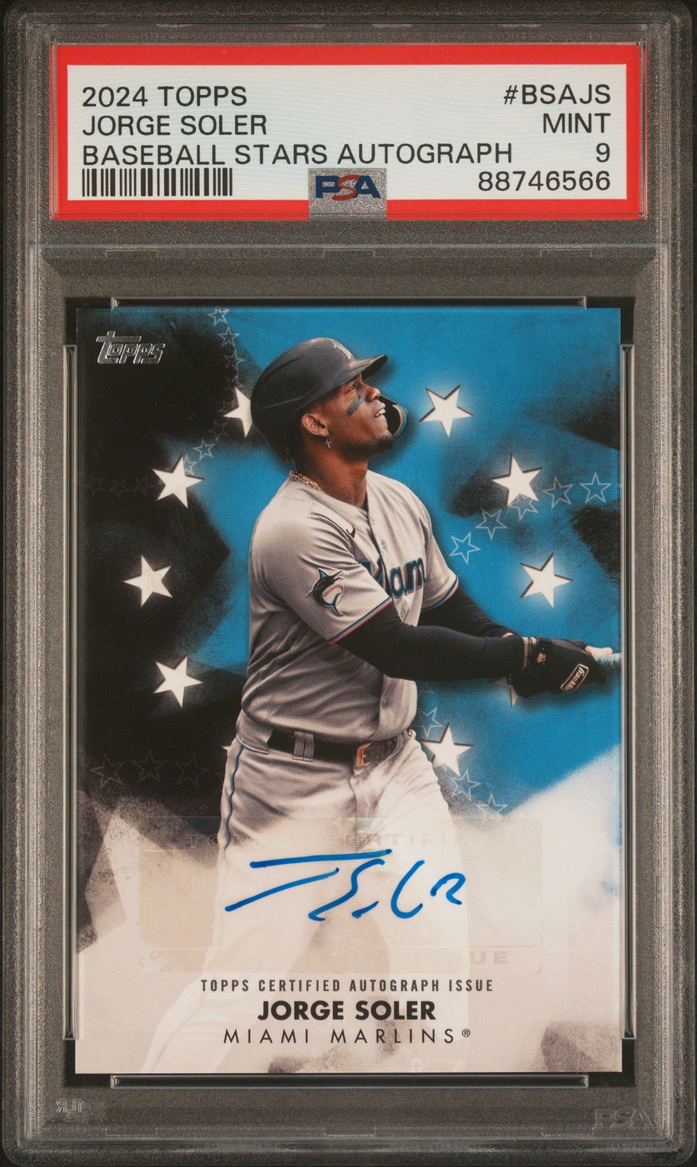2024 Topps Baseball Stars Jorge Soler #BSAJS Auto PSA 9