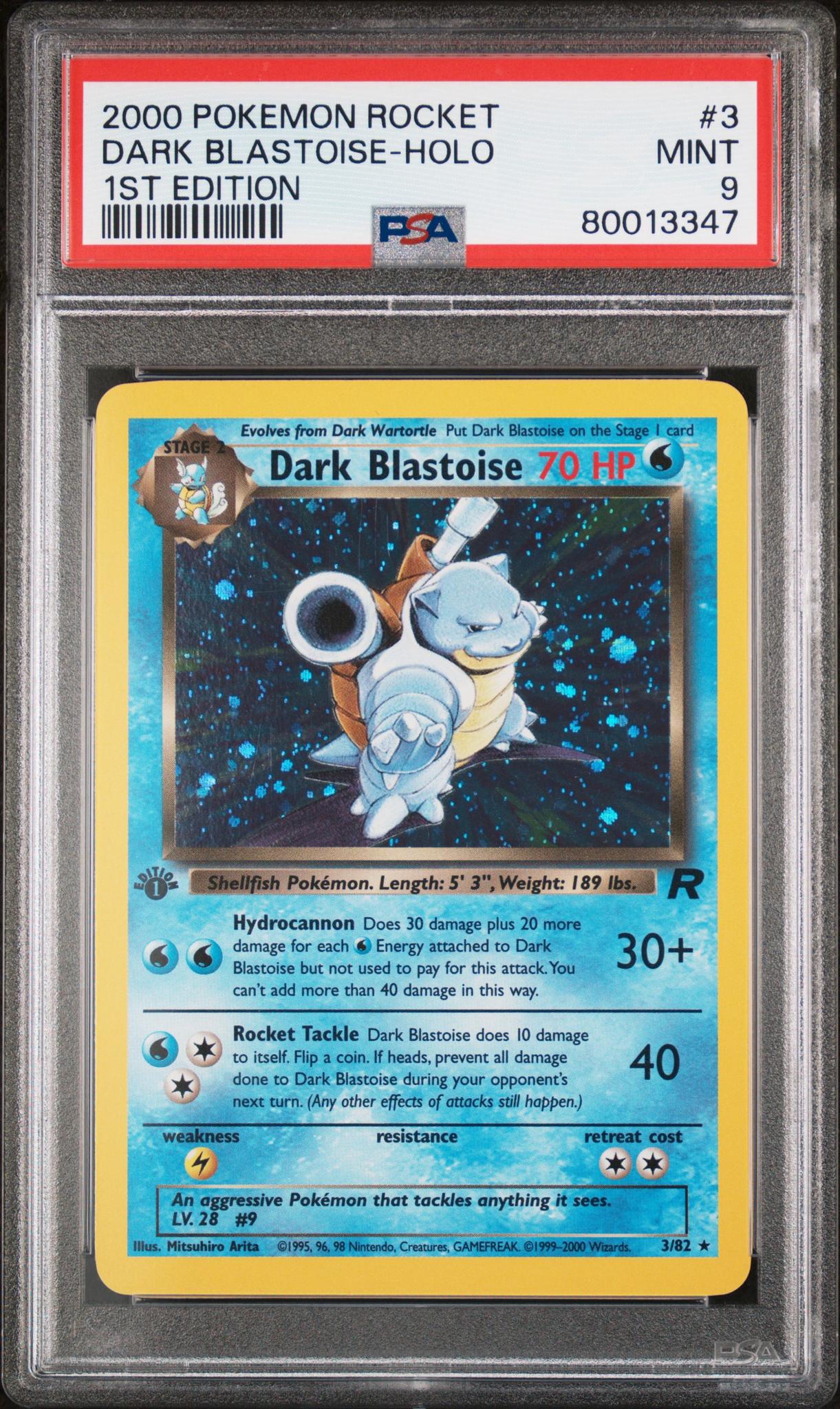 2000 Pokémon Rocket Dark Blastoise Holo #3 1st Edition PSA 9