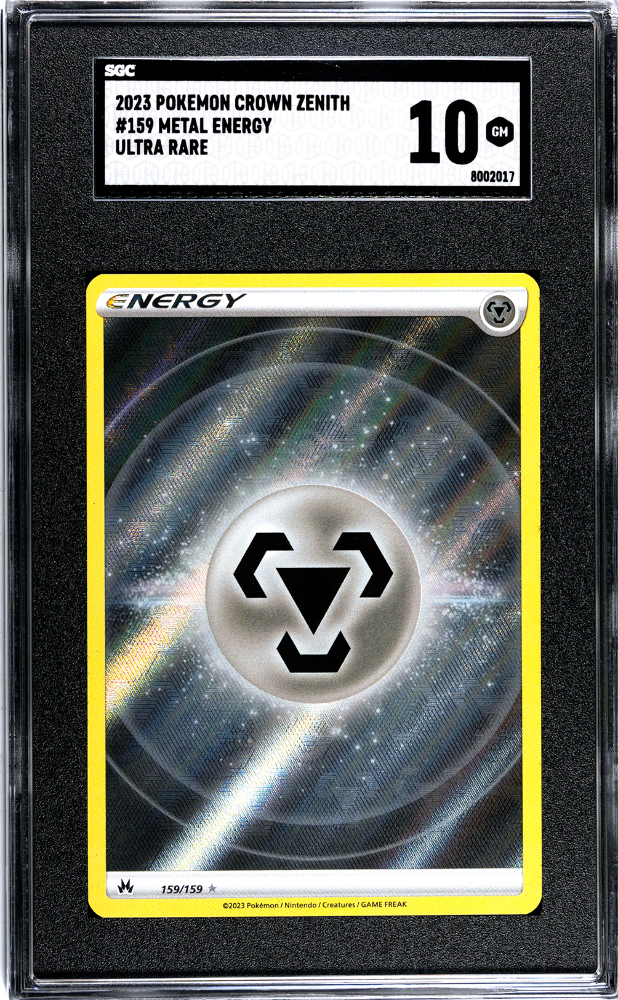 2023 Pokémon Sword & Shield Crown Zenith Ultra Rare Metal Energy #159/159 SGC 10