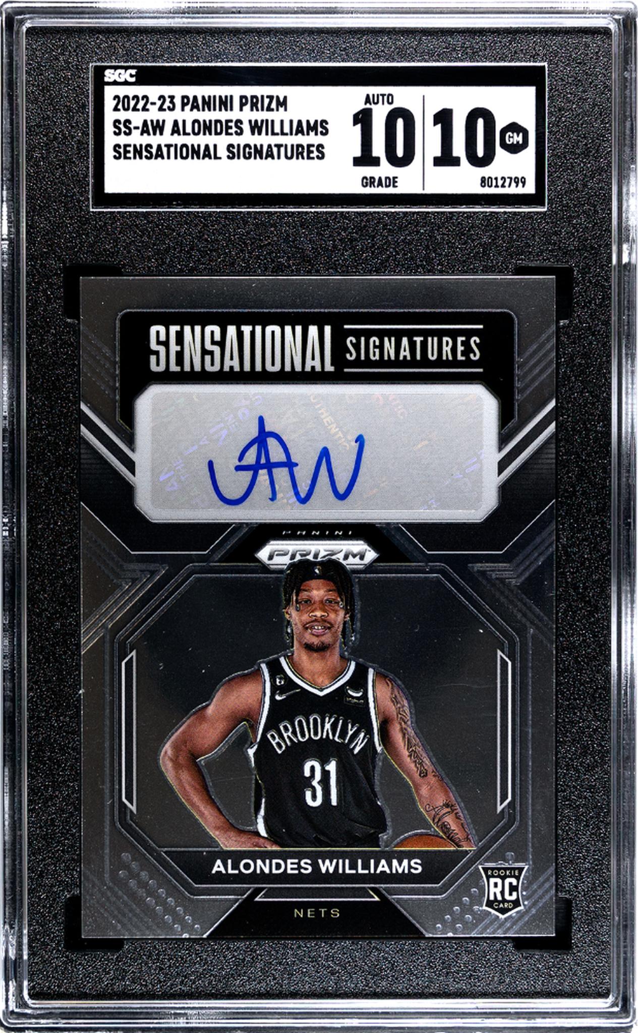 2022-23 Panini Prizm #SS-AW Alondes Williams Sensational Sigs. SGC 10