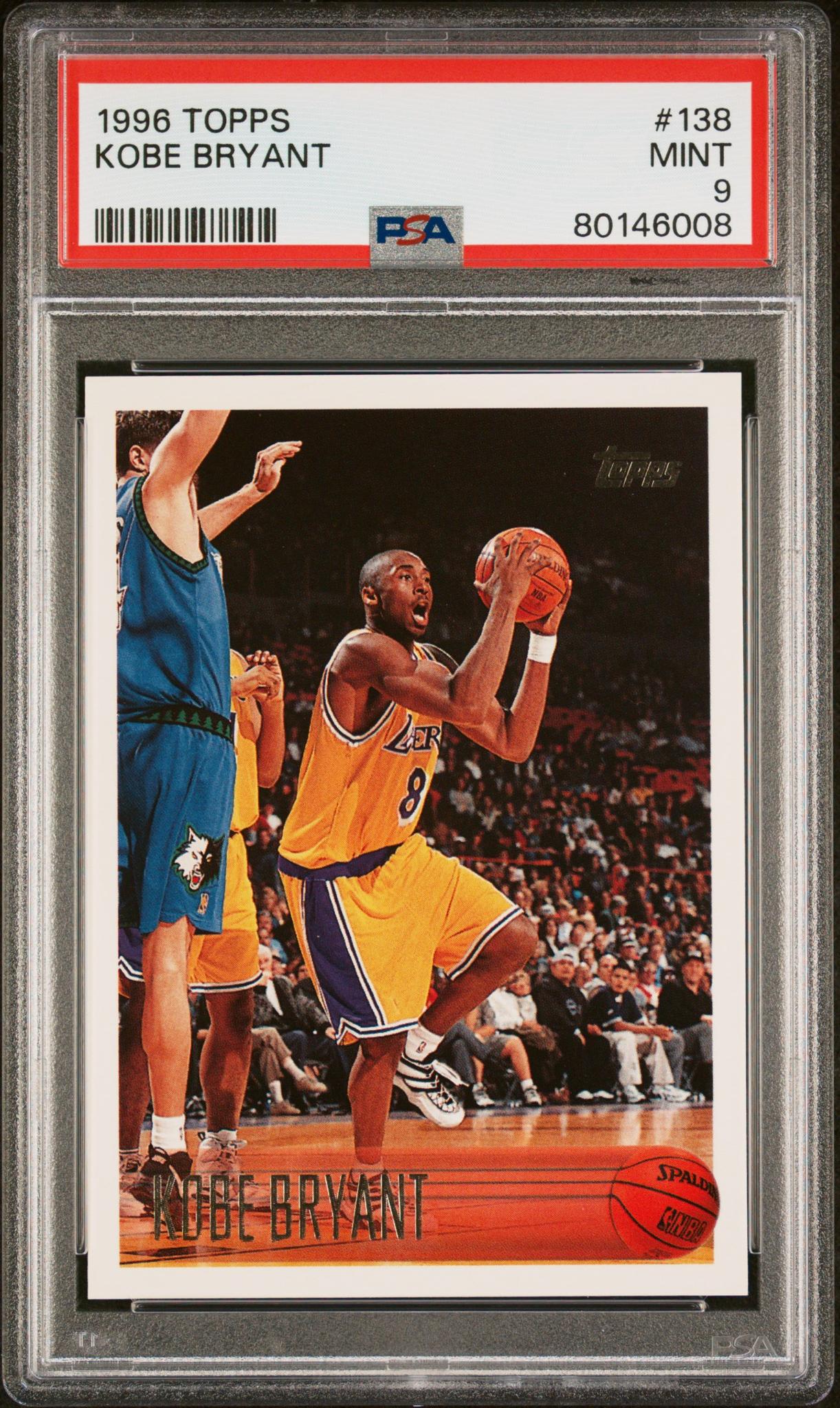 1996 Topps Kobe Bryant #138 RC PSA 9