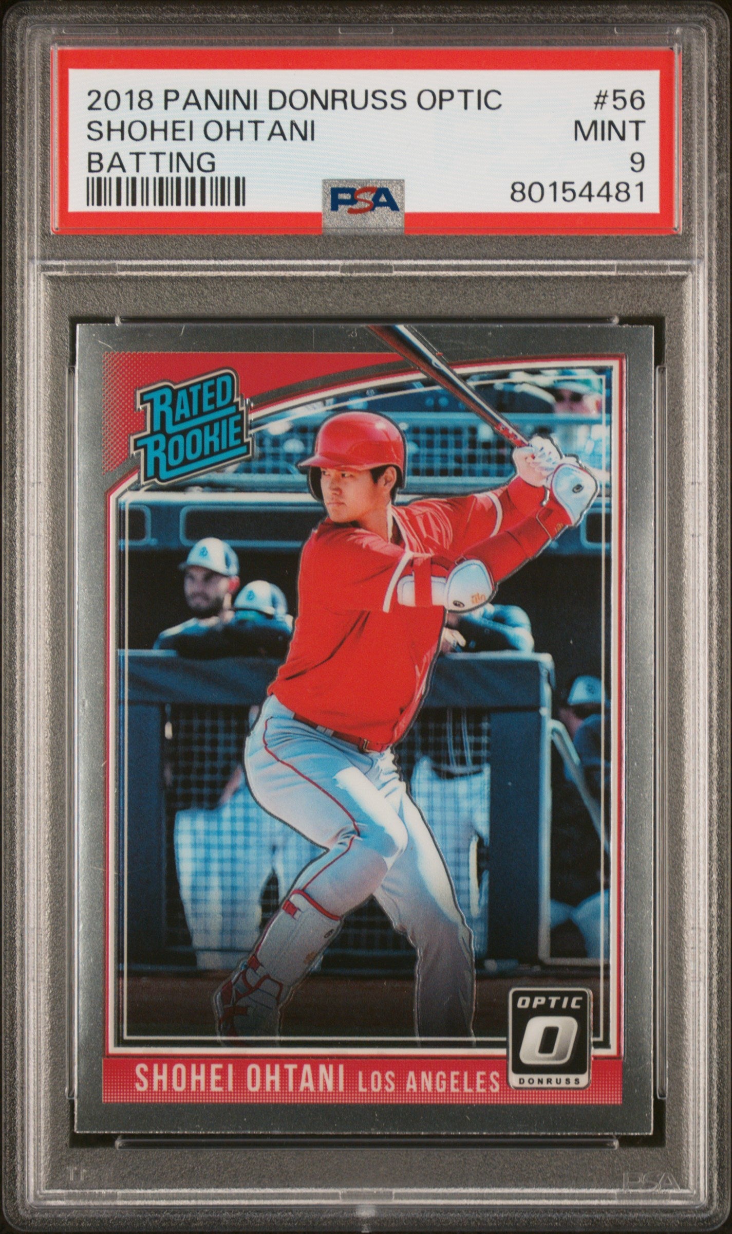 2018 Donruss Optic #56 Shohei Ohtani Rated Rookie PSA 9