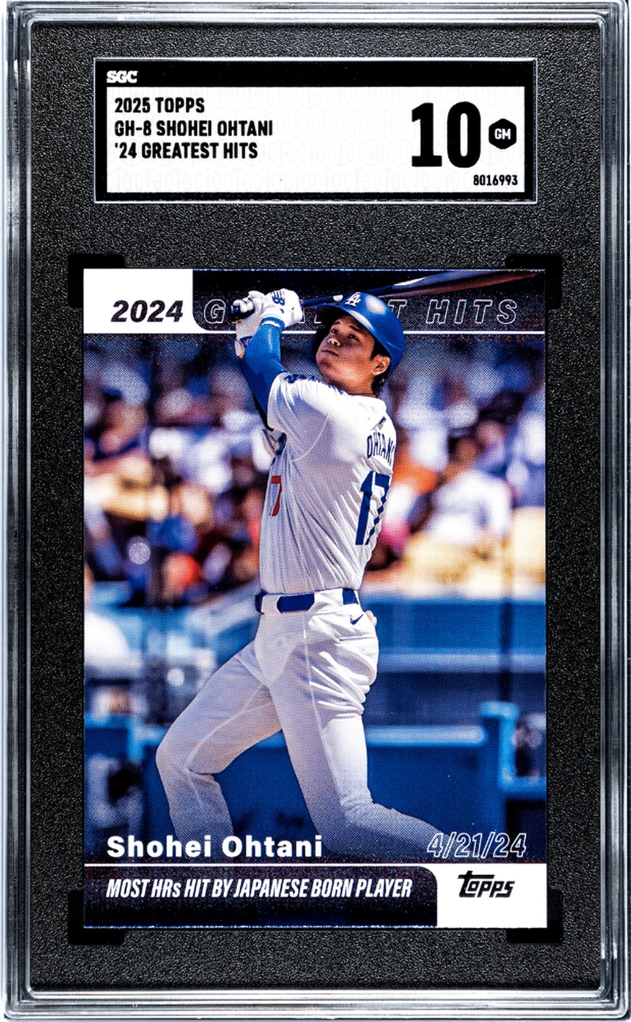 2025 Topps #GH-8 Shohei Ohtani '24 Greatest Hits SGC 10