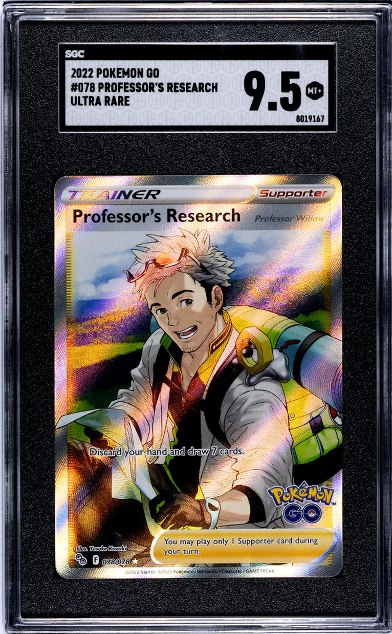 2022 Pokemon GO #078/078 Professor's Research Ultra Rare SGC 9.5