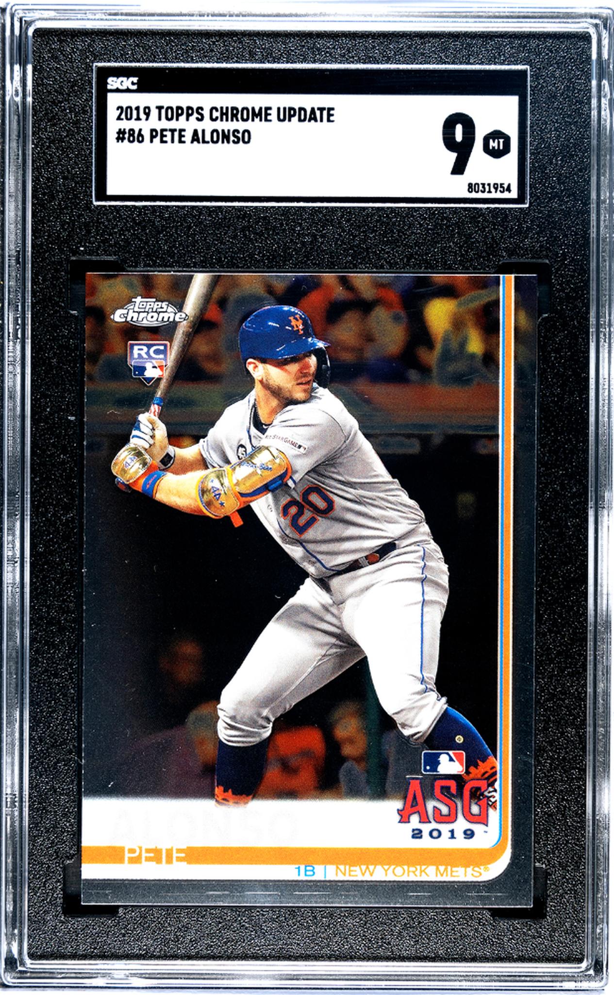 2019 Topps Chrome Update #86 Pete Alonso SGC 9