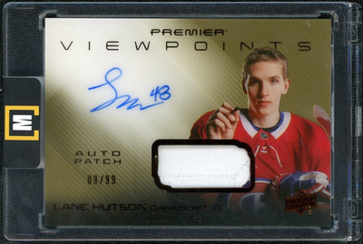 2024-25 Upper Deck Premier Lane Hutson Viewpoints Auto Patch #V-LH /99