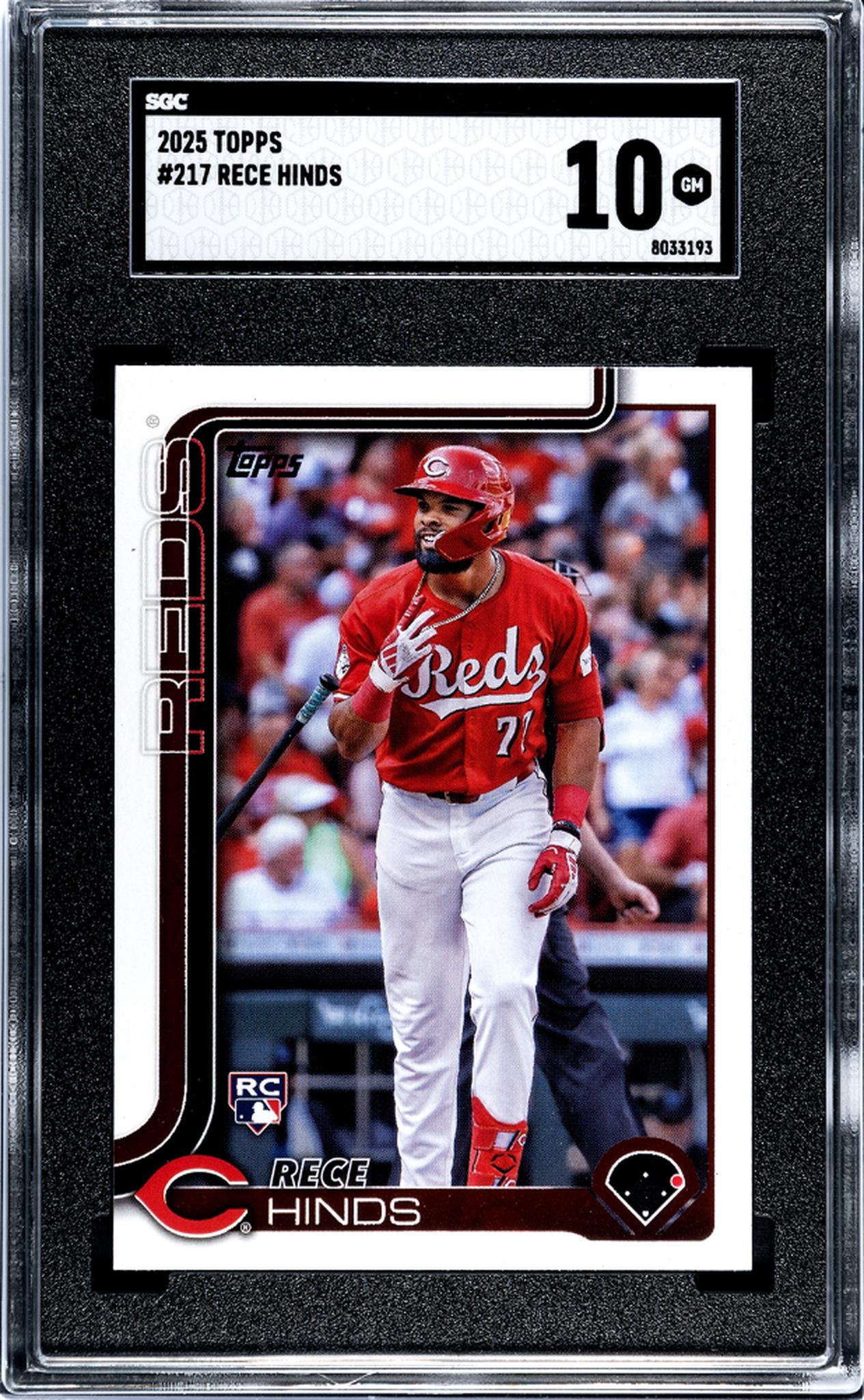 2025 Topps Series 1 Rece Hinds #217 RC SGC 10