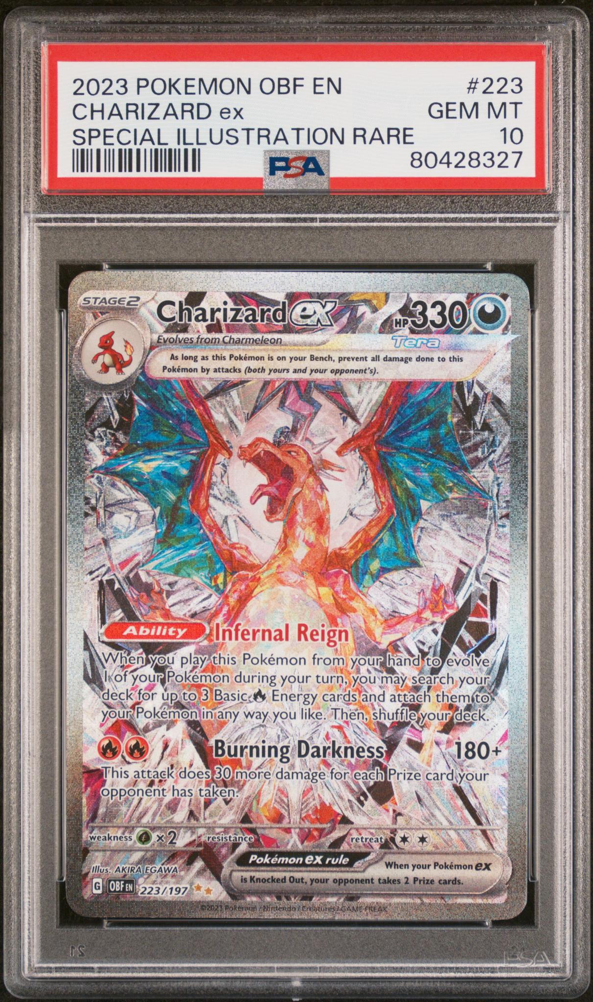 2023 Pokemon Scarlet and Violet Obsidian Flames #223 Charizard Sir PSA 10