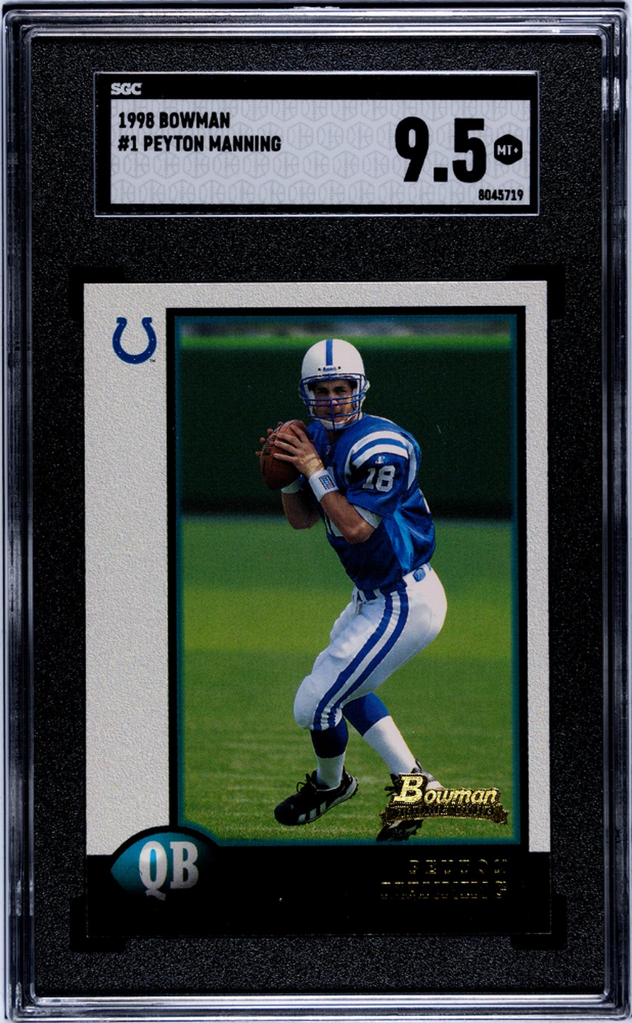1998 Bowman #1 Peyton Manning SGC 9.5