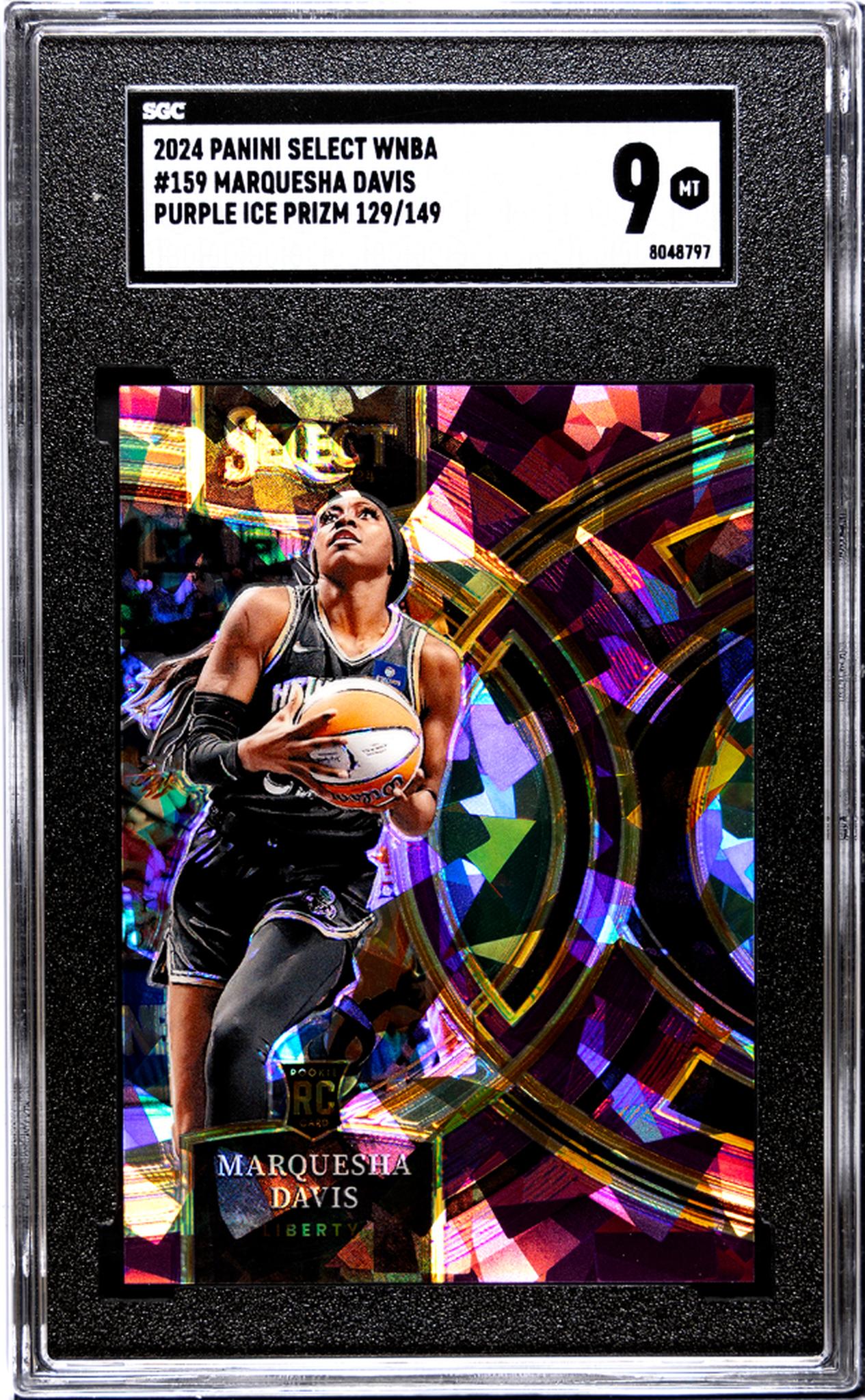 2024 Panini Select Purple Ice Marquesha Davis #159 RC /149 SGC 9