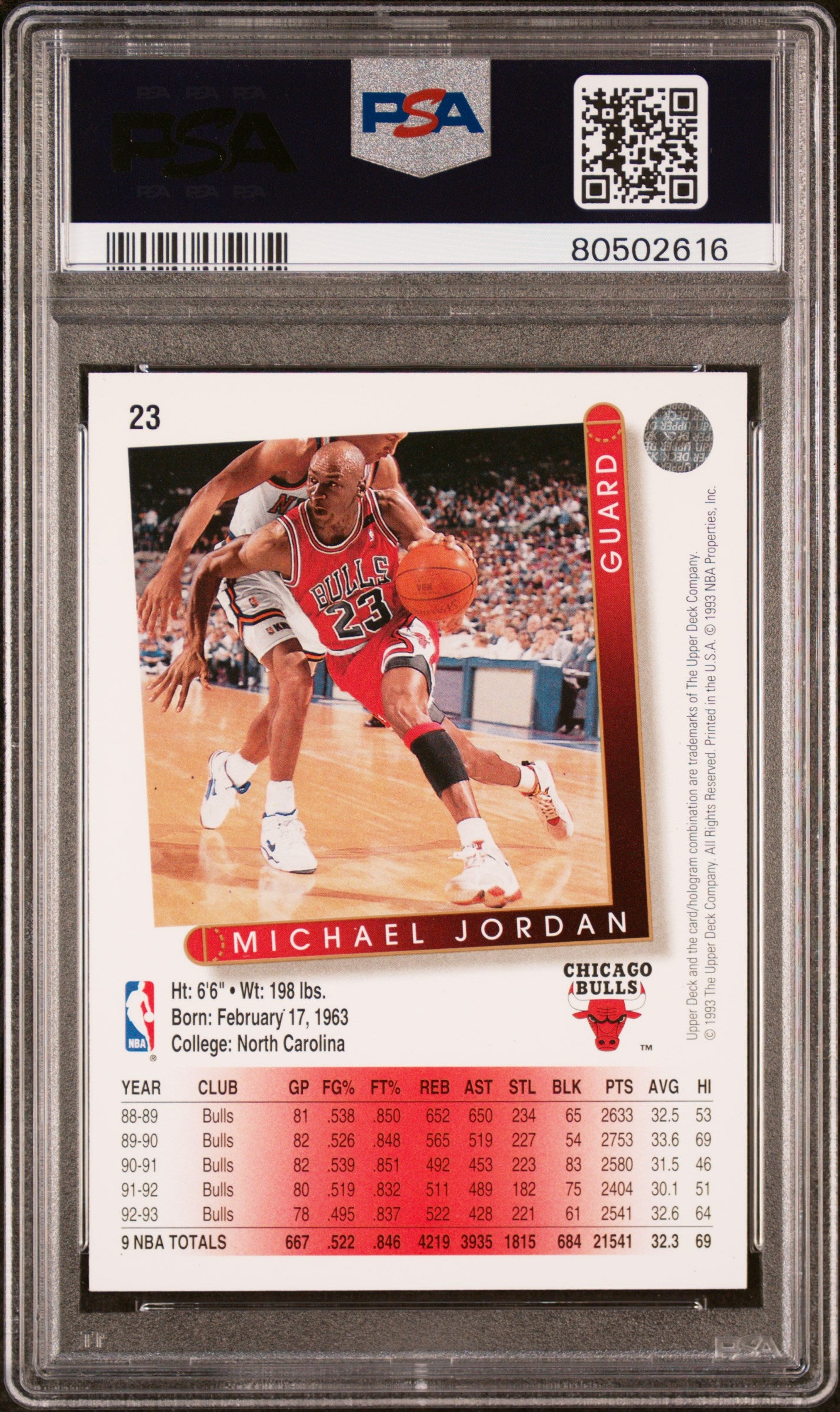 1993 Upper Deck Michael Jordan #23 PSA 10