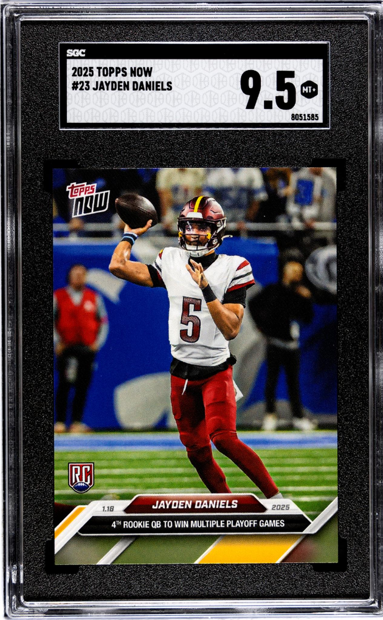 2025 Topps Now #23 Jayden Daniels SGC 9.5
