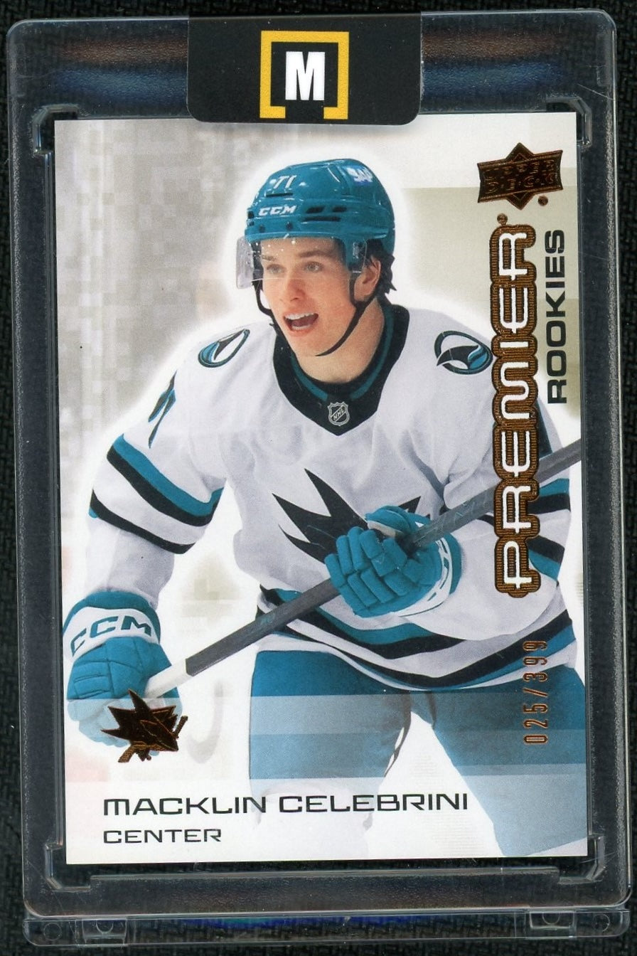 2025 Upper Deck Premier 101 Macklin Celebrini Rookies /399