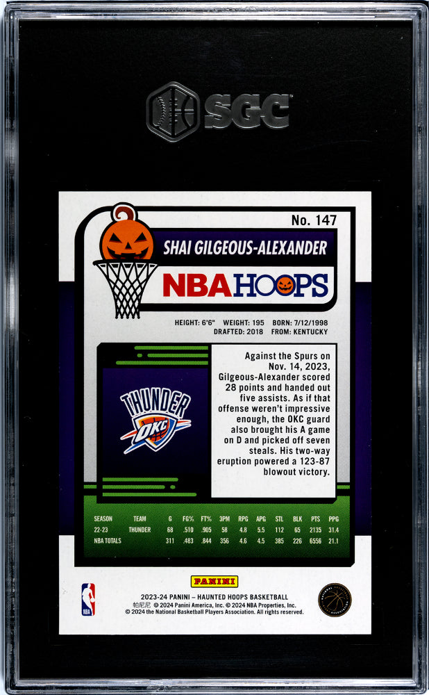 2023-24 Panini Haunted Hoops Shai Gilgeous-Alexander #147 SGC 10