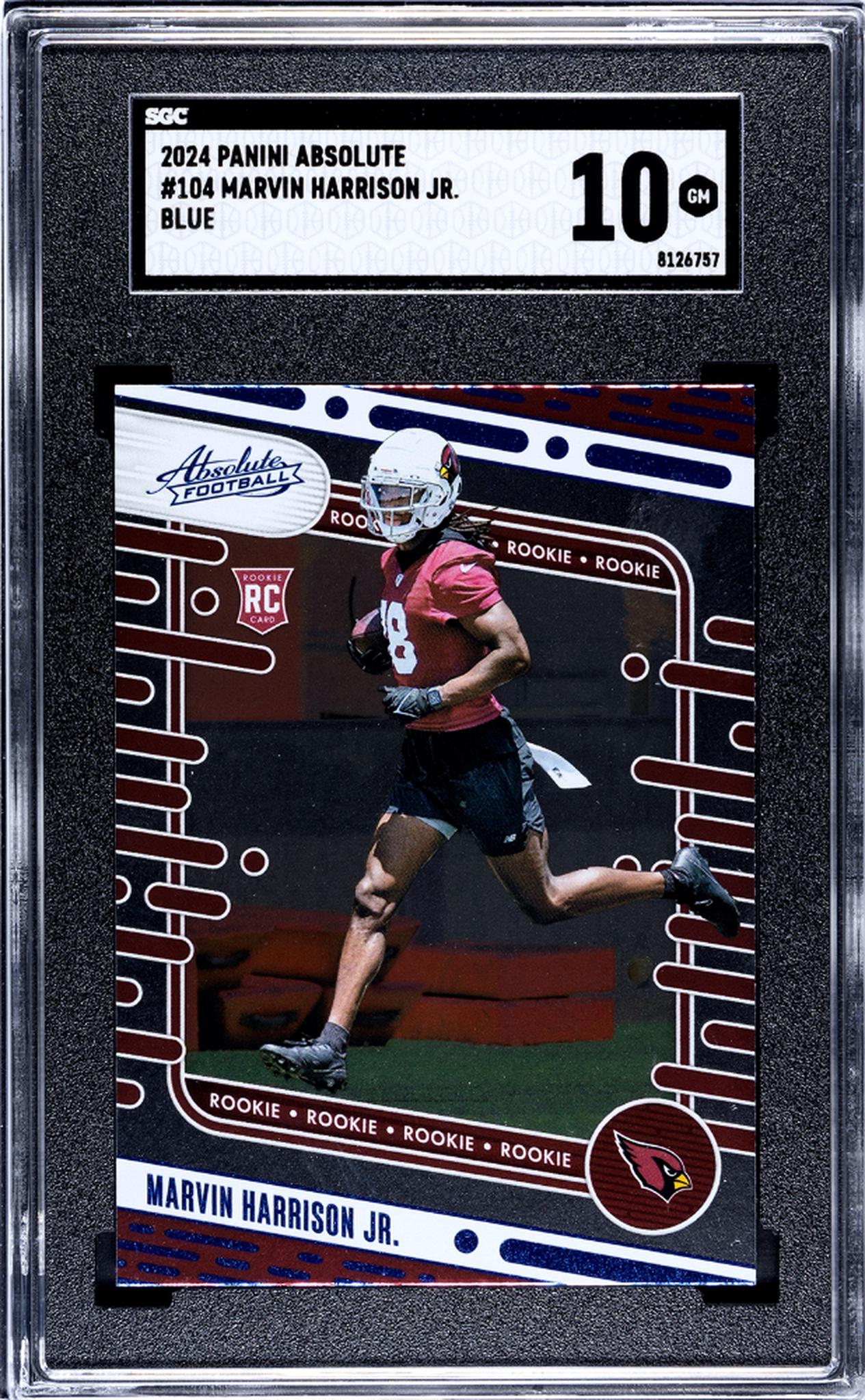 2024 Panini Absolute #104 Marvin Harrison Jr. Blue SGC 10