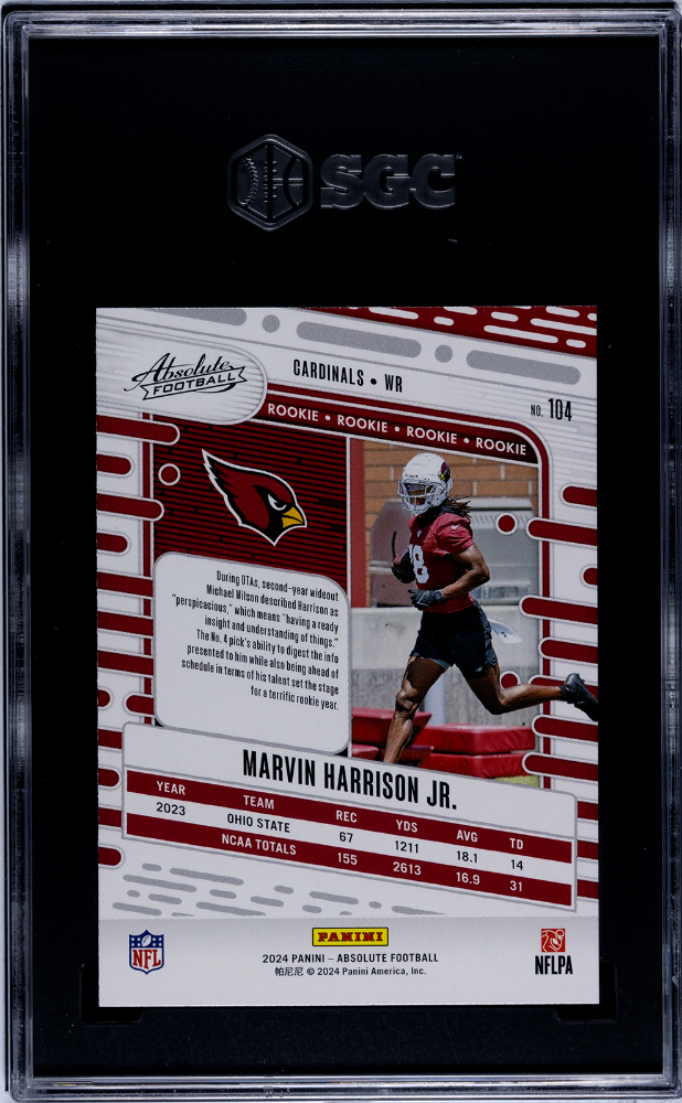 2024 Panini Absolute #104 Marvin Harrison Jr. Blue SGC 10