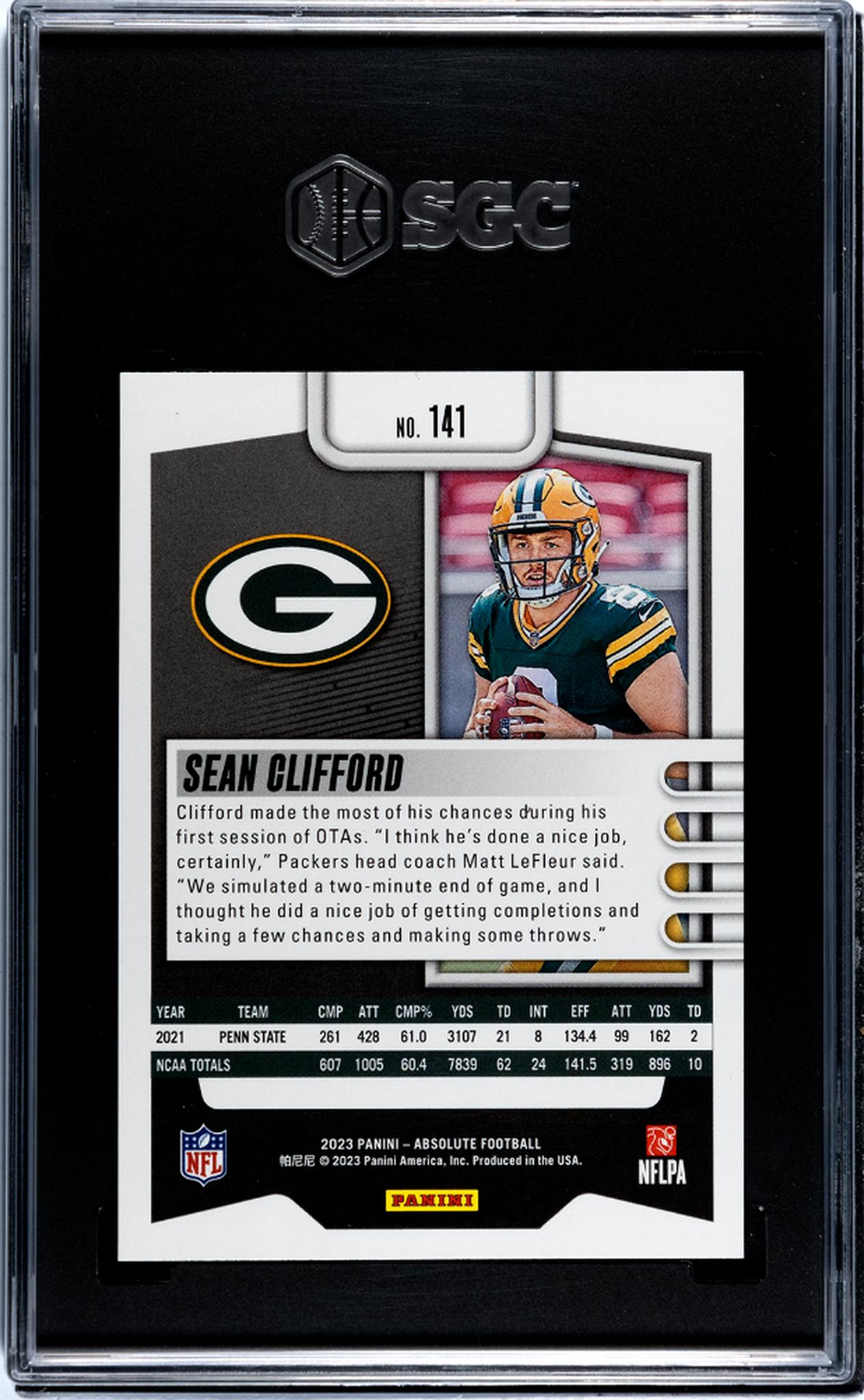 2023 Absolute #141 Sean Clifford Red/White/Blue Kaleidoscope SGC 9