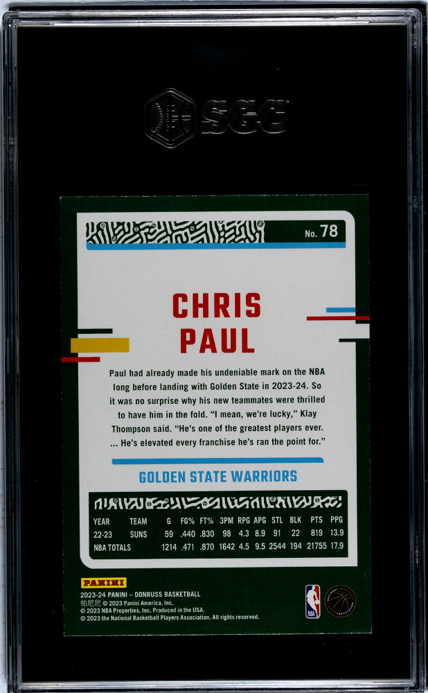 2023 Donruss Chris Paul #78 SGC 8