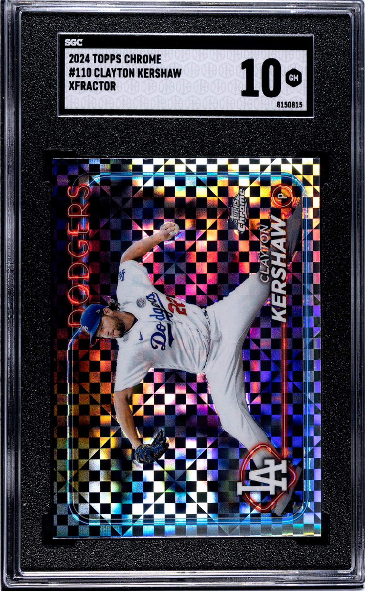 2024 Topps Chrome #110 Clayton Kershaw Xfractor SGC 10