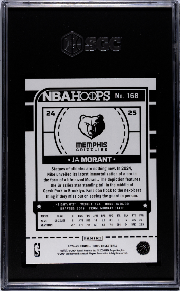 2024-25 Panini Hoops #168 Ja Morant SGC 9.5