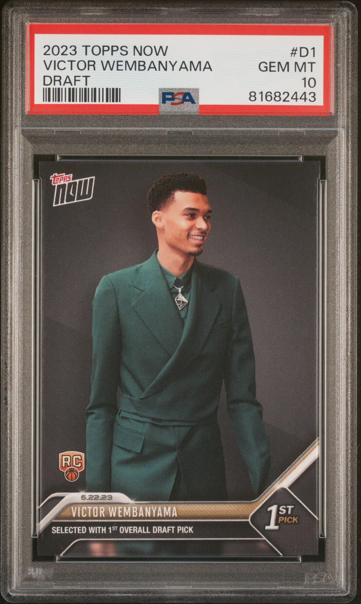 2023 Topps Now Draft #D1 Victor Wembanyama PSA 10