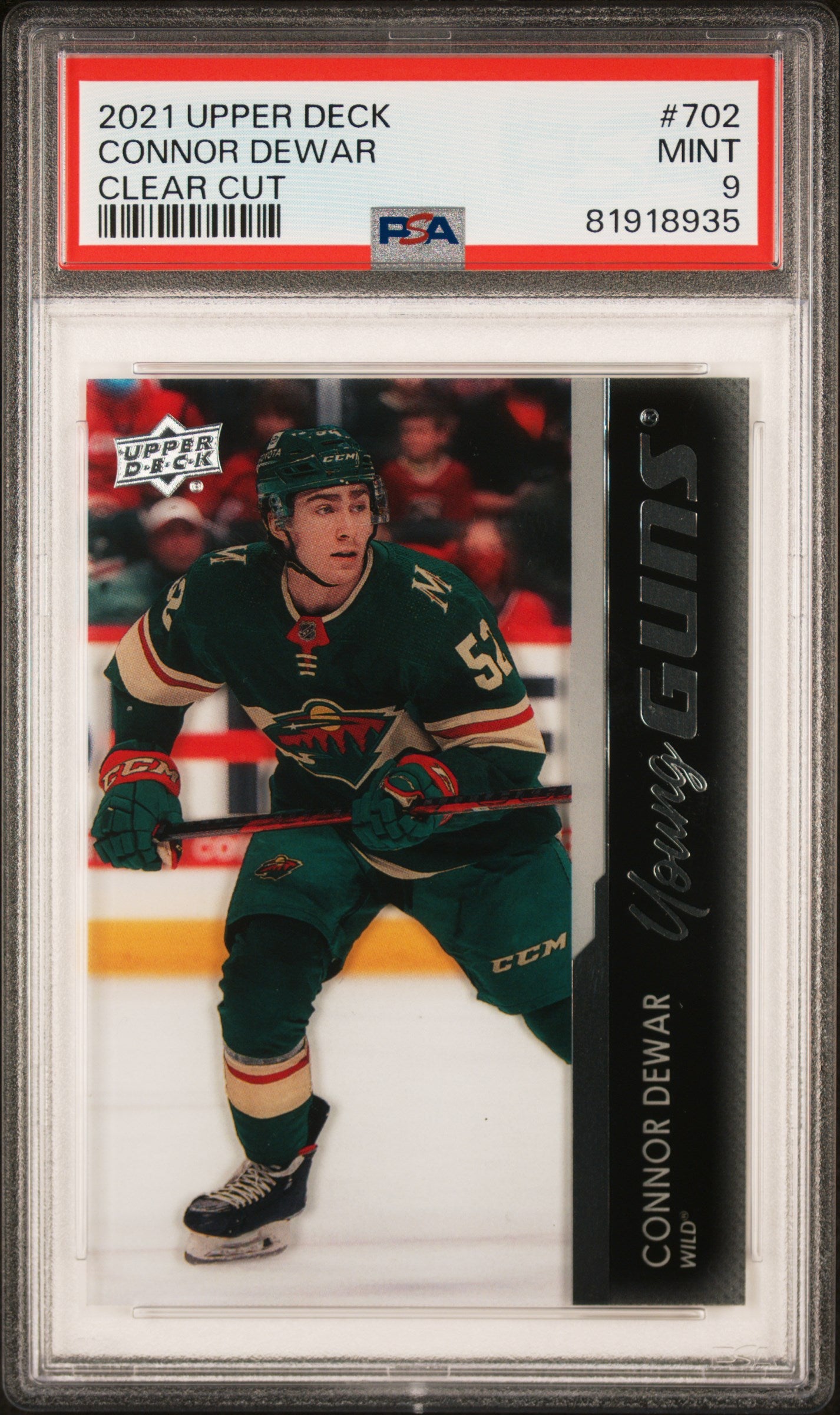 2021 Upper Deck Clear Cut Connor Dewar #702 PSA 9
