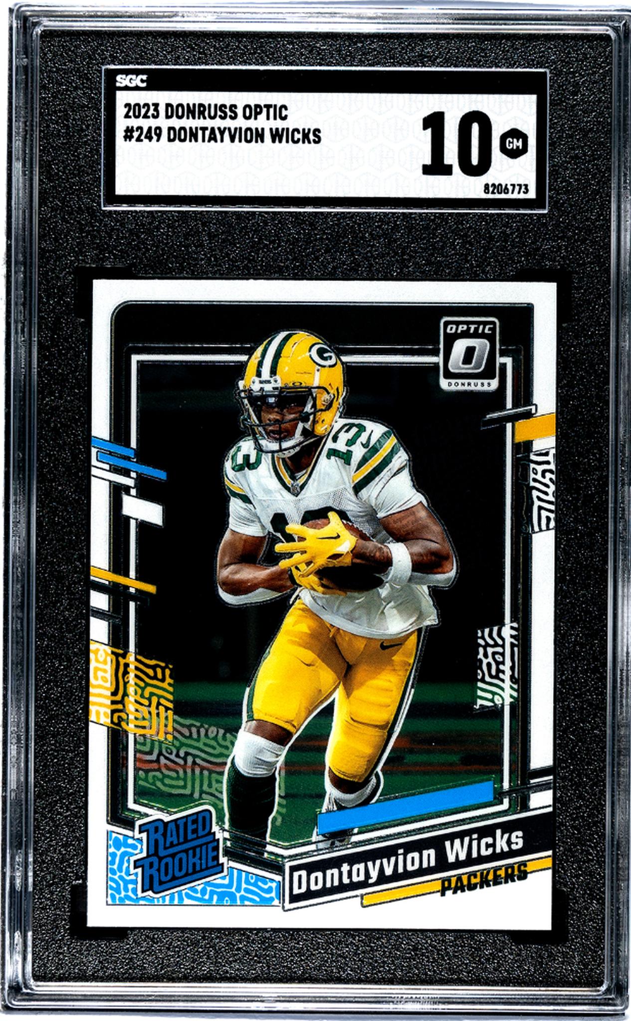 2023 Donruss Optic #249 Dontayvion Wicks SGC 10