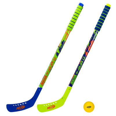 Franklin Sports Nerf 2 Player Hockey Set with Adjustable Sticks
