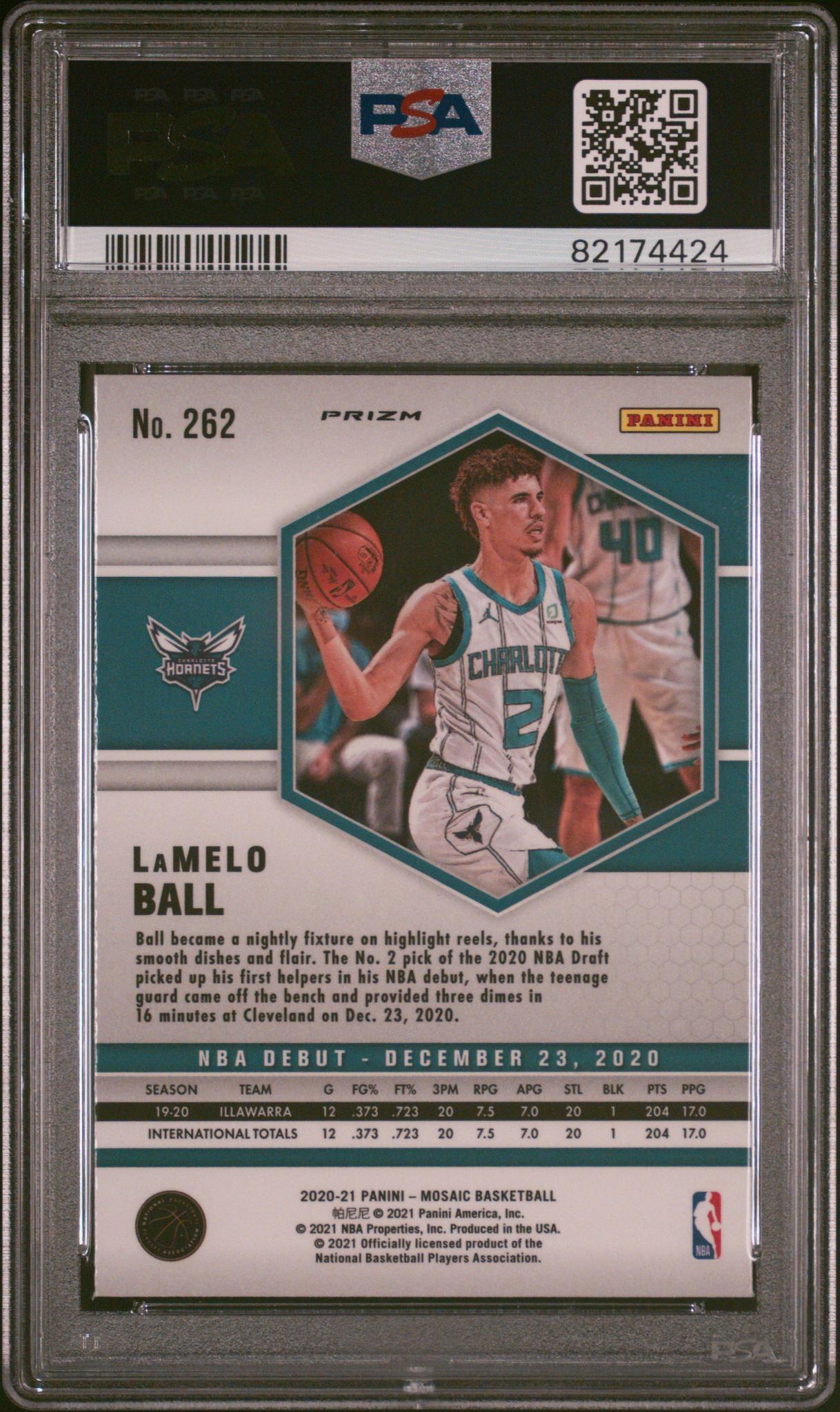 2020 Mosaic #262 LaMelo Ball PSA 10