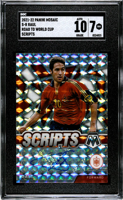 2021-22 Panini Mosaic Scripts Raúl Auto #S-R SGC 10