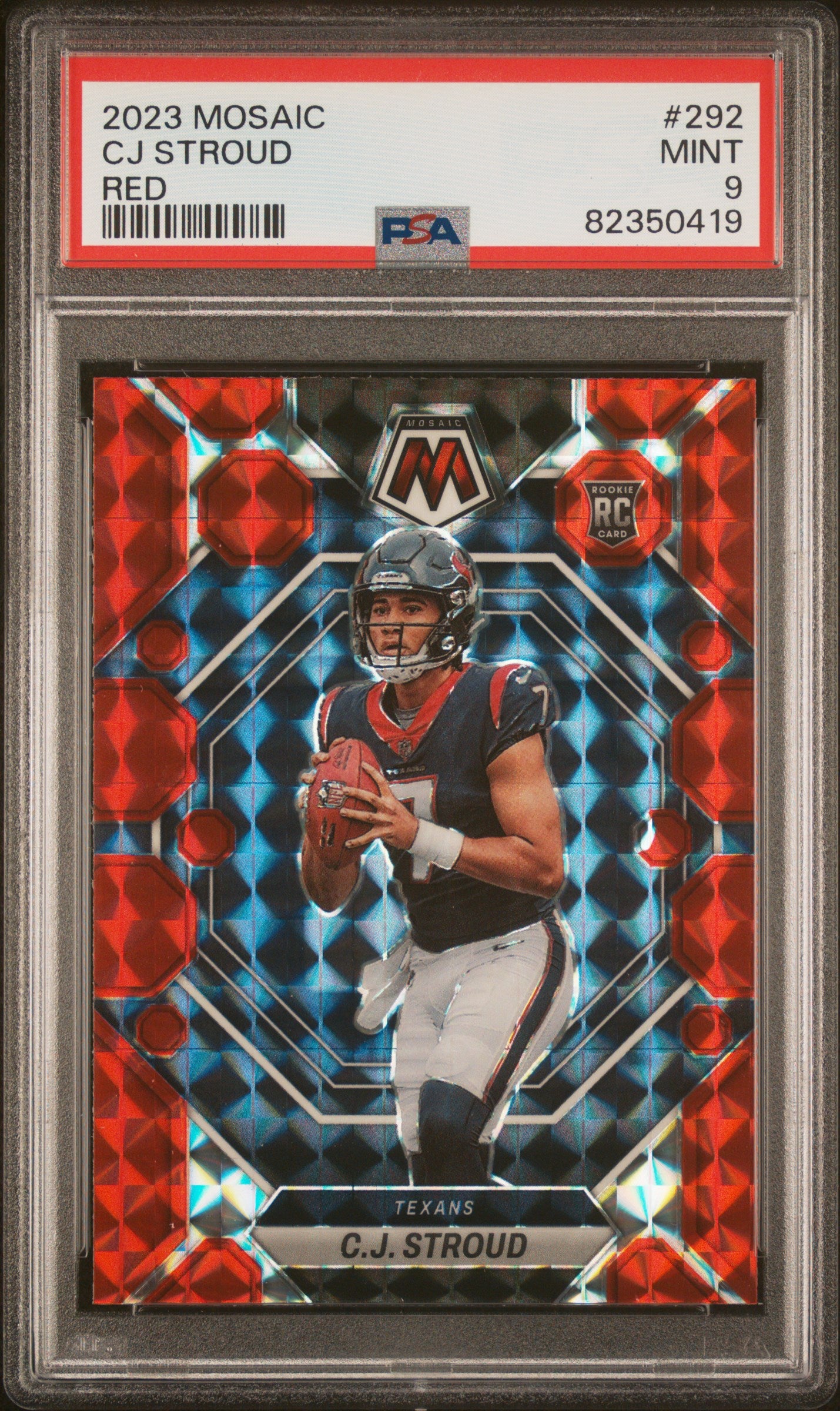 2023 Panini Mosaic Red C.J. Stroud #292 RC PSA 9