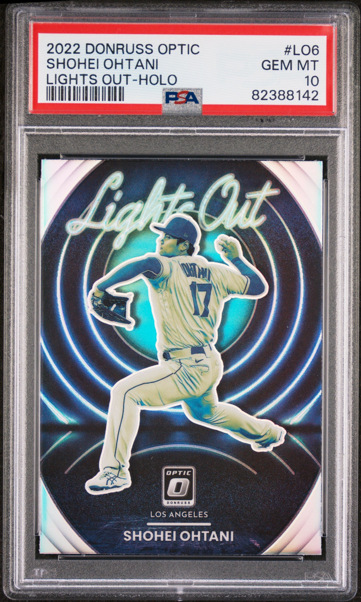 2022 Donruss Optic Lights Out Holo Shohei Ohtani #LO-6 PSA 10