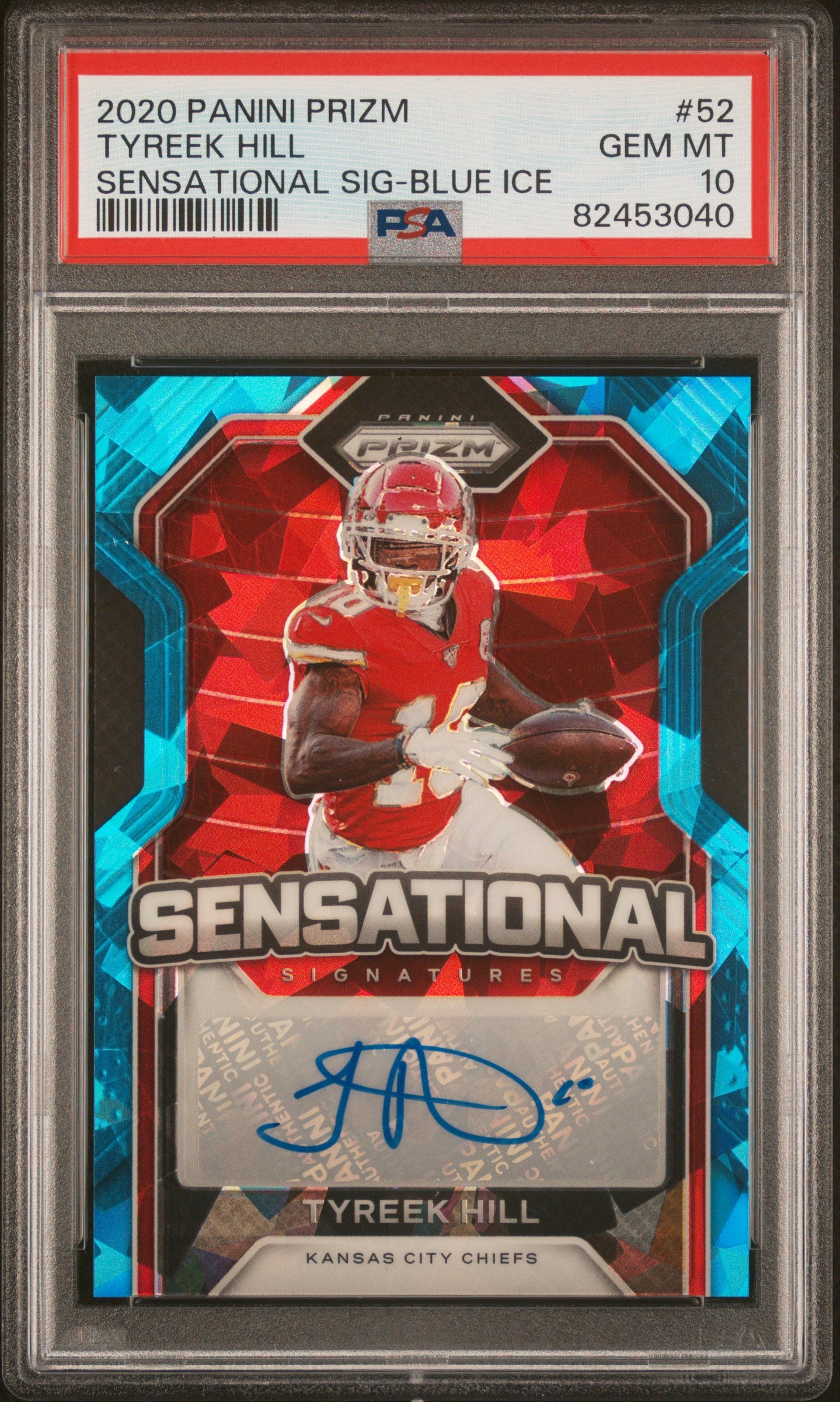 2020 Prizm #52 Tyreek Hill Sensational Signatures /25 PSA 10
