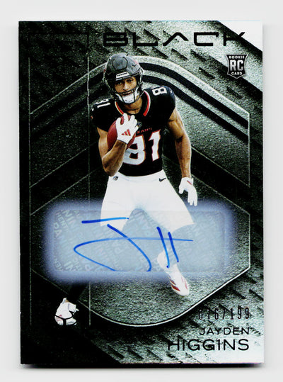2025 Panini Black #105 Jayden Higgins Rookie RC Auto /199