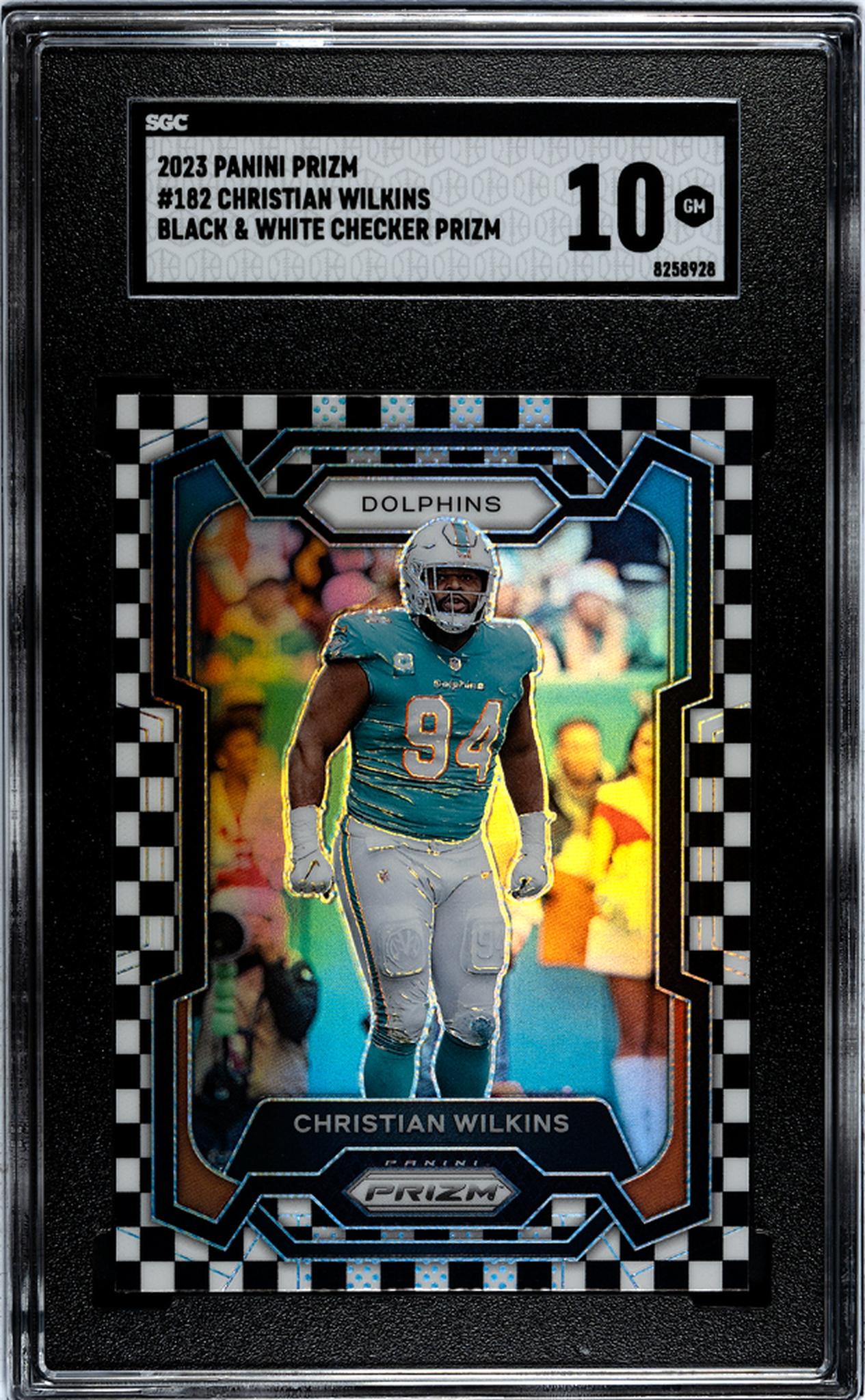 2023 Panini Prizm #182 Christian Wilkins Black  SGC 10