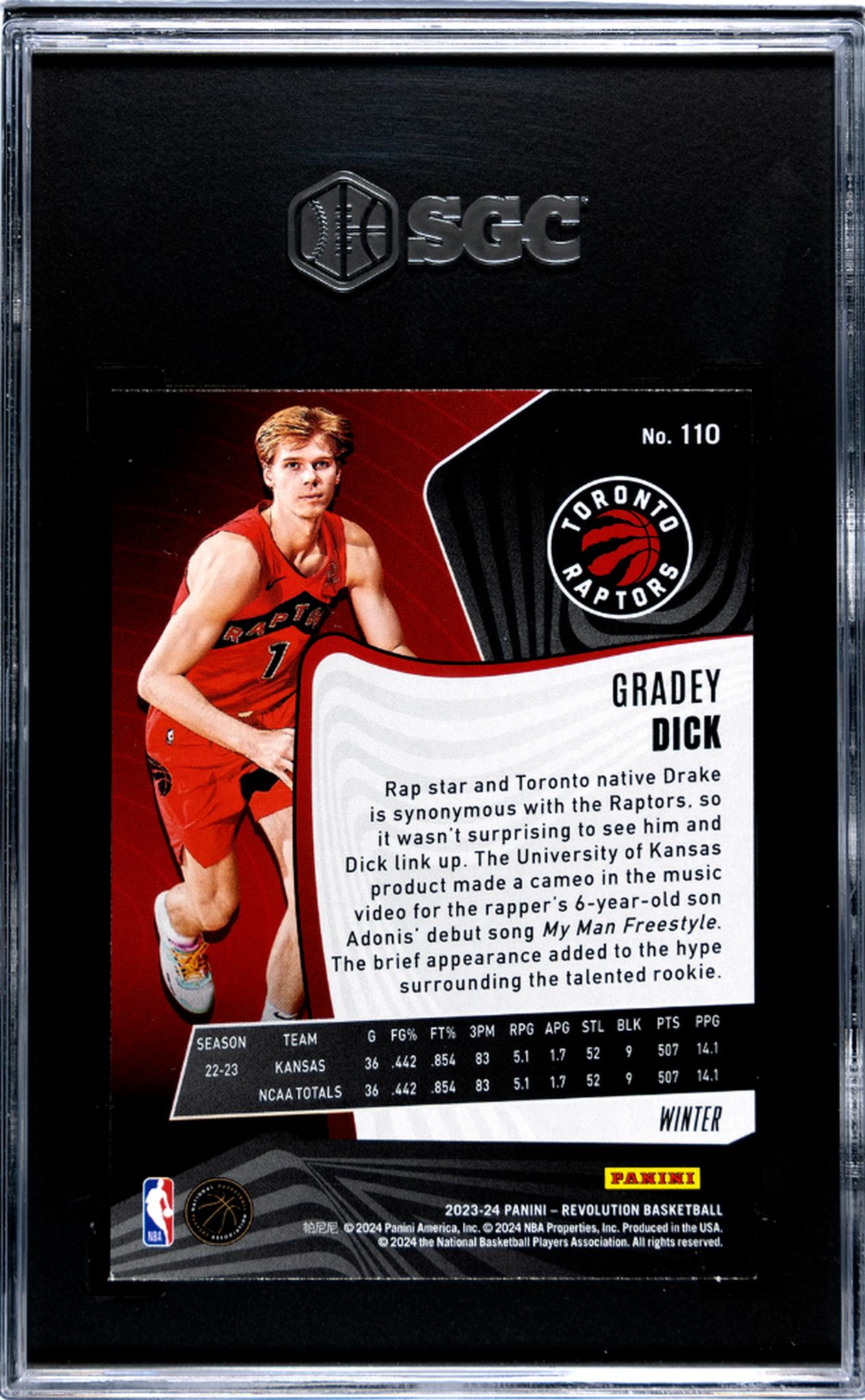 2023 Panini Revolution Winter Gradey Dick #110 SGC 9.5
