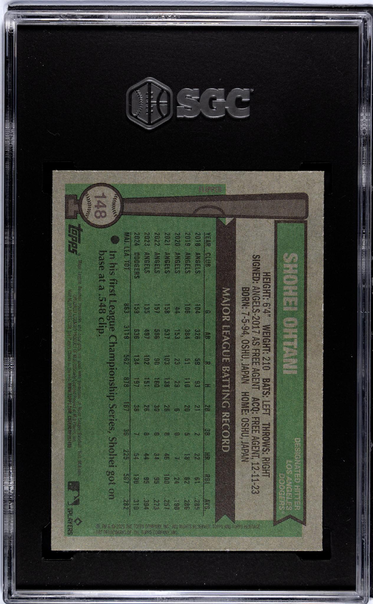 2025 Topps Heritage Shohei Ohtani #148 SGC 9