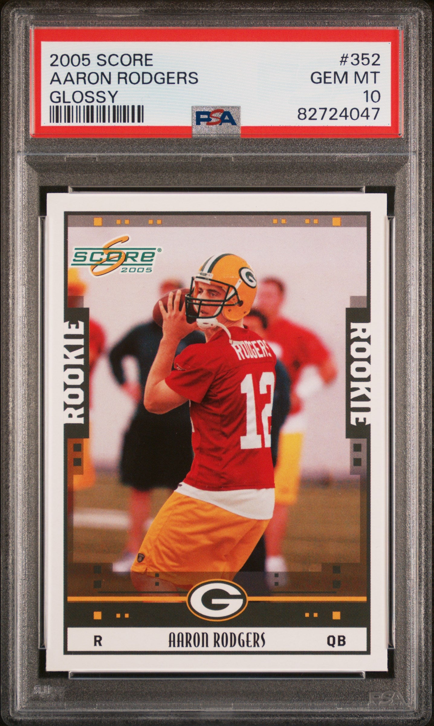 2005 Score Glossy Aaron Rodgers #352 RC PSA 10