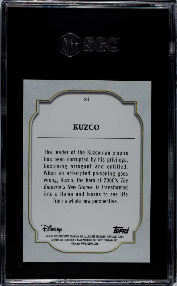 2024 Topps Chrome Sapphire Disney #84 Kuzco SGC 10