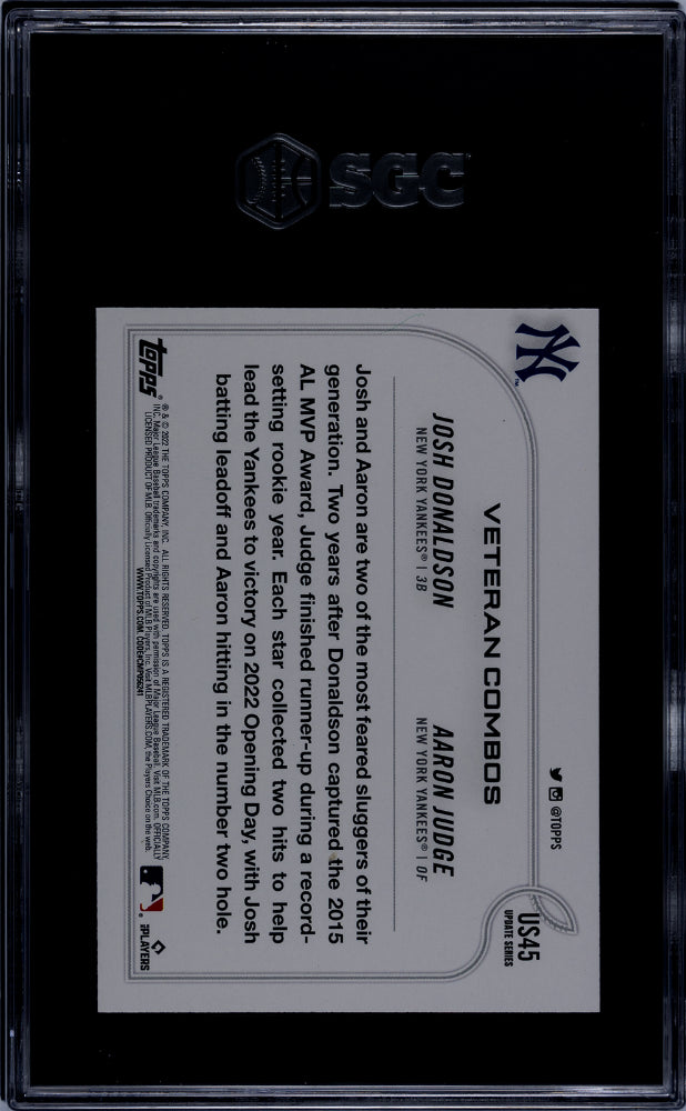 2022 Topps Update #US45 Opening Day Bronx Bash SGC 9.5