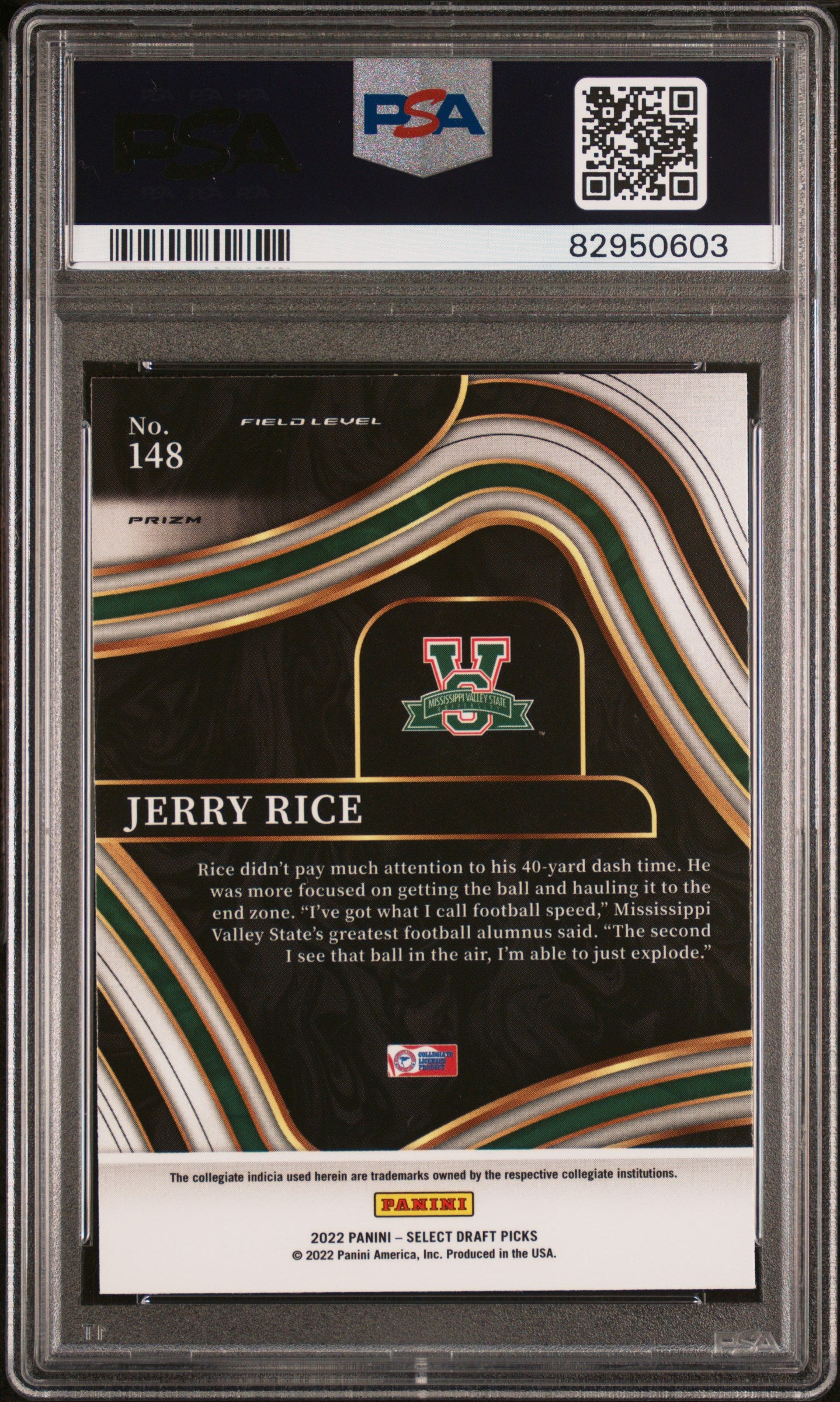 2022 Panini Select Jerry Rice Draft Picks #148 PSA 8