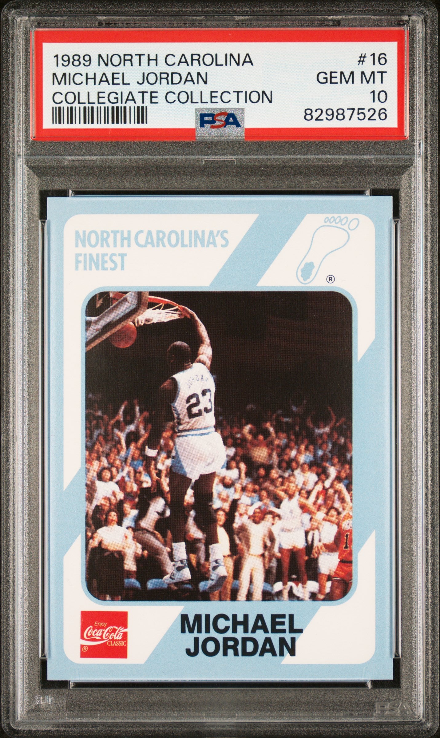 1989 North Carolina Collegiate Collection Michael Jordan #16 PSA 10