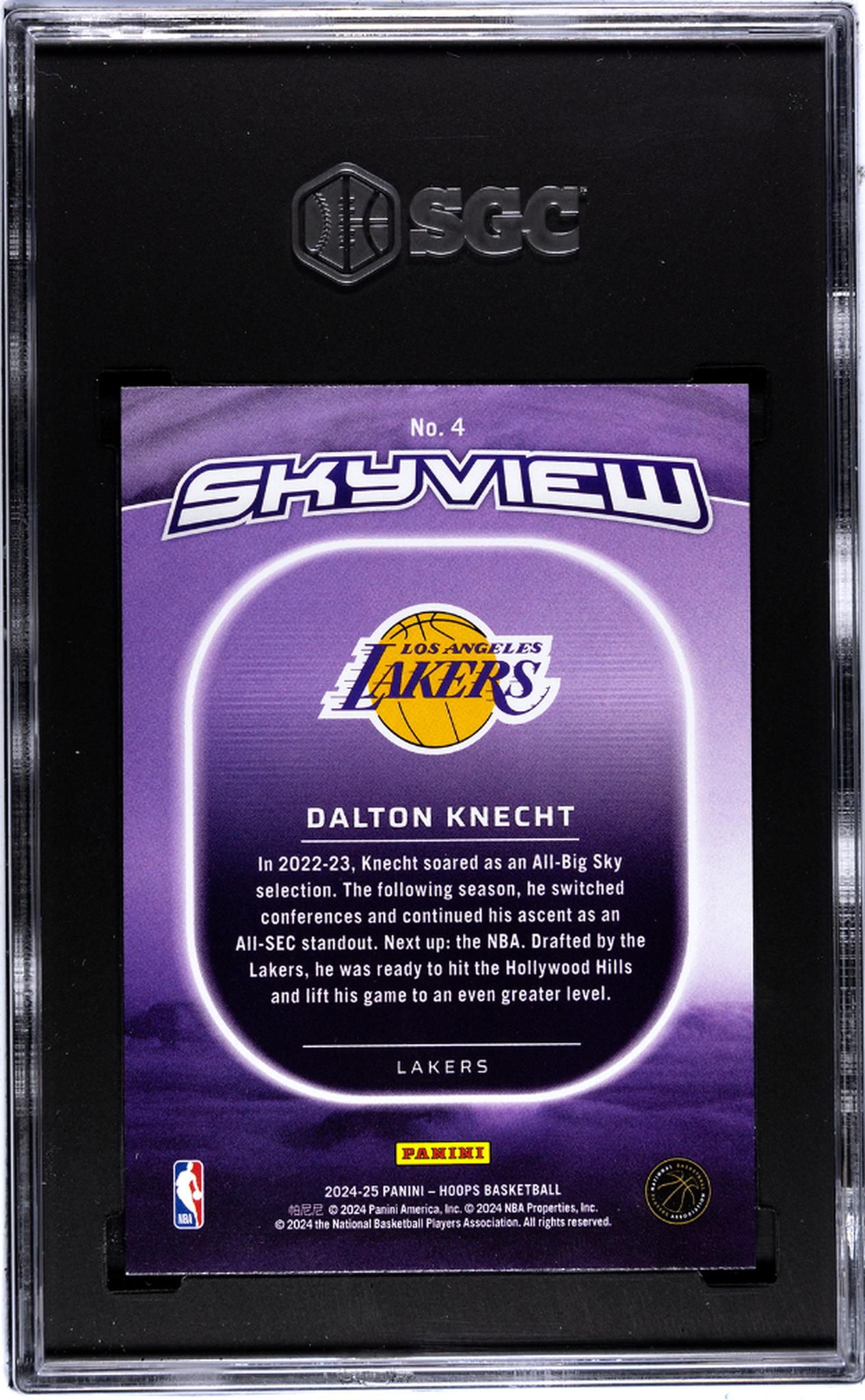 2024-25 Panini Hoops Skyview Dalton Knecht #4 RC SGC 9.5