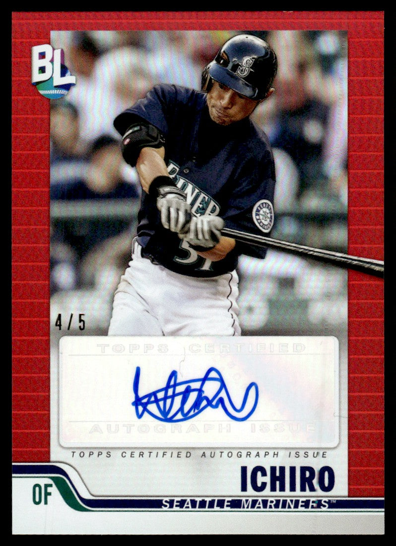 2023 Topps Big League Auto Red /5 #BLA-I Ichiro