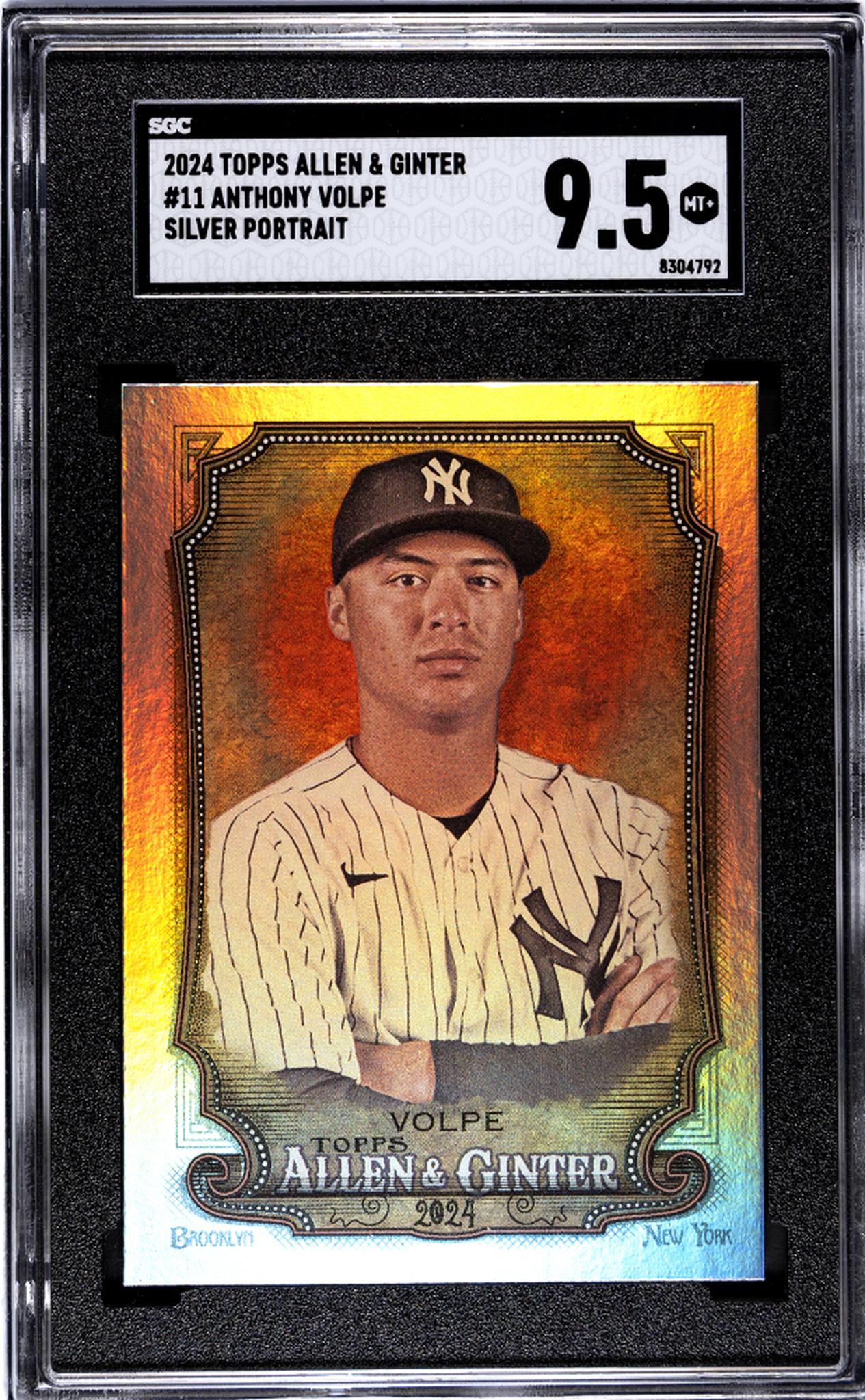 2024 Topps Allen & Ginter Silver Portrait Anthony Volpe #11 SGC 9.5