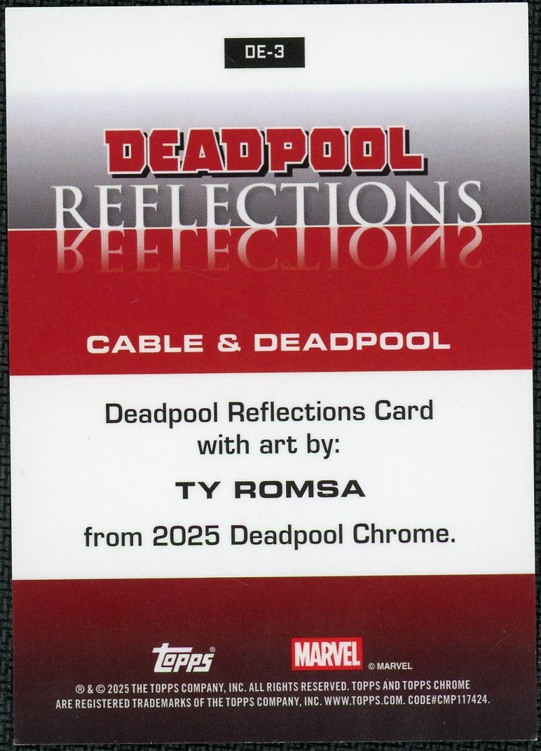 2025 Topps Chrome DE-3 Cable & Deadpool Reflections Kaleidoscope /25