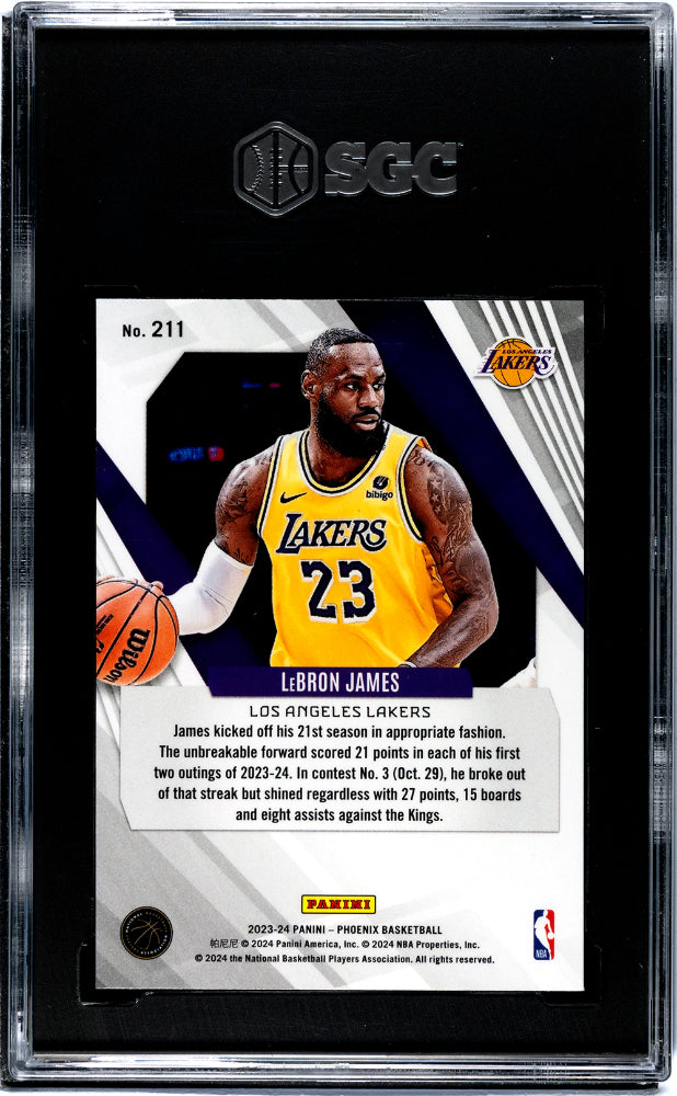 2023-24 Panini Phoenix #211 Lebron James SGC 10